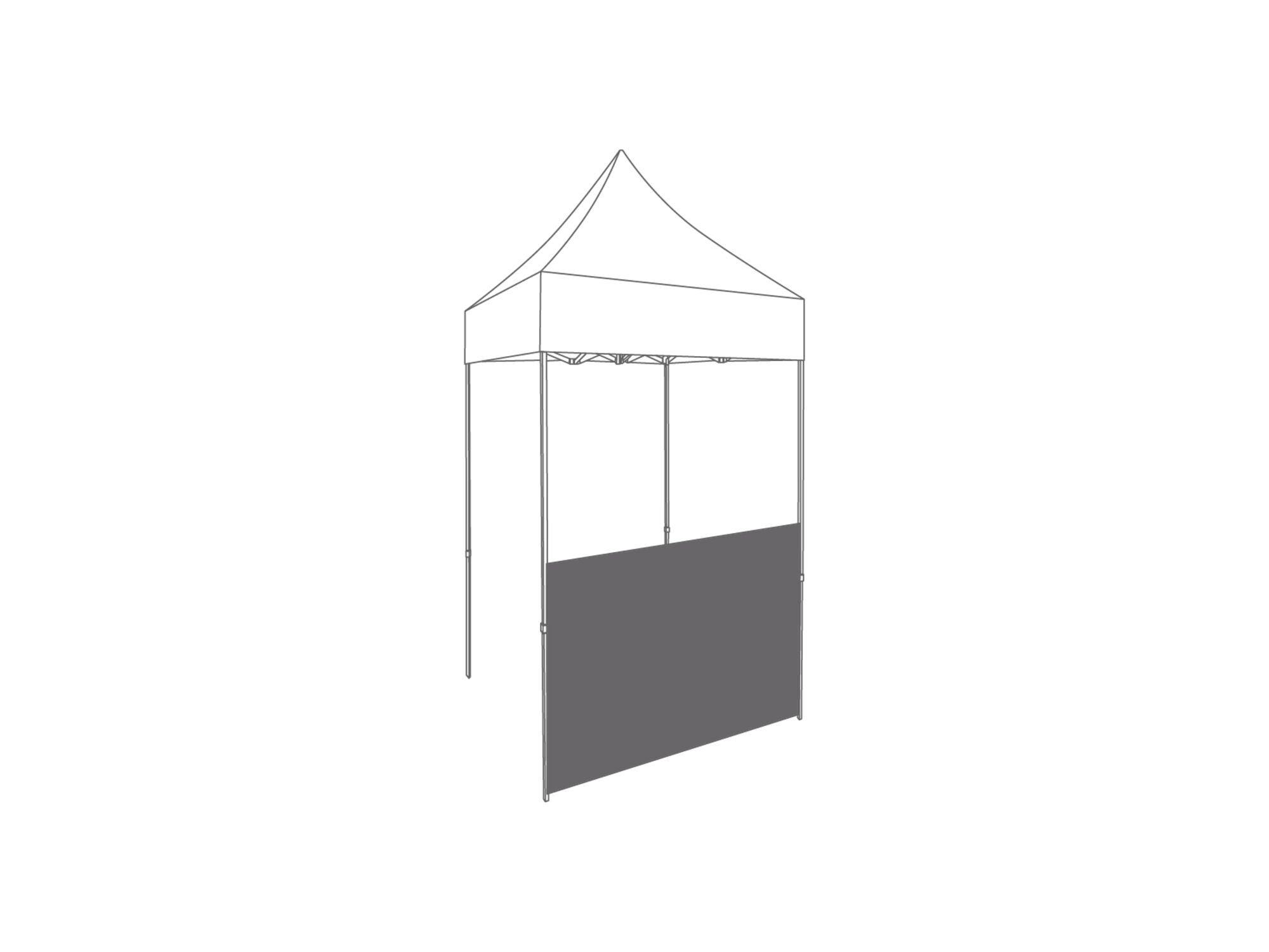 Folding tent Half wall - 1,5m - Anthracite