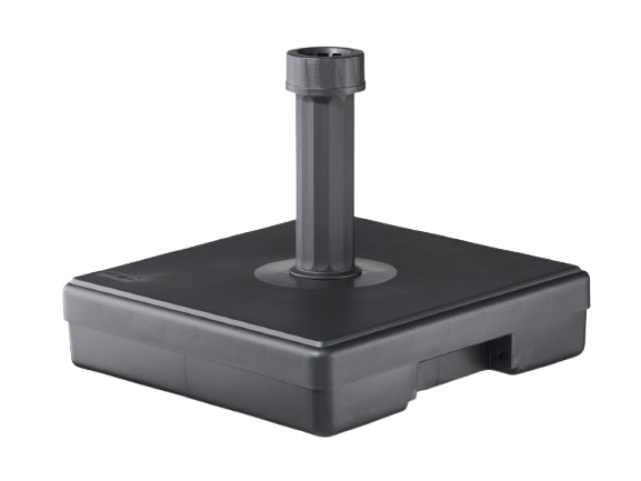 Square umbrella holder in plastic filled with concrete - 30Kg