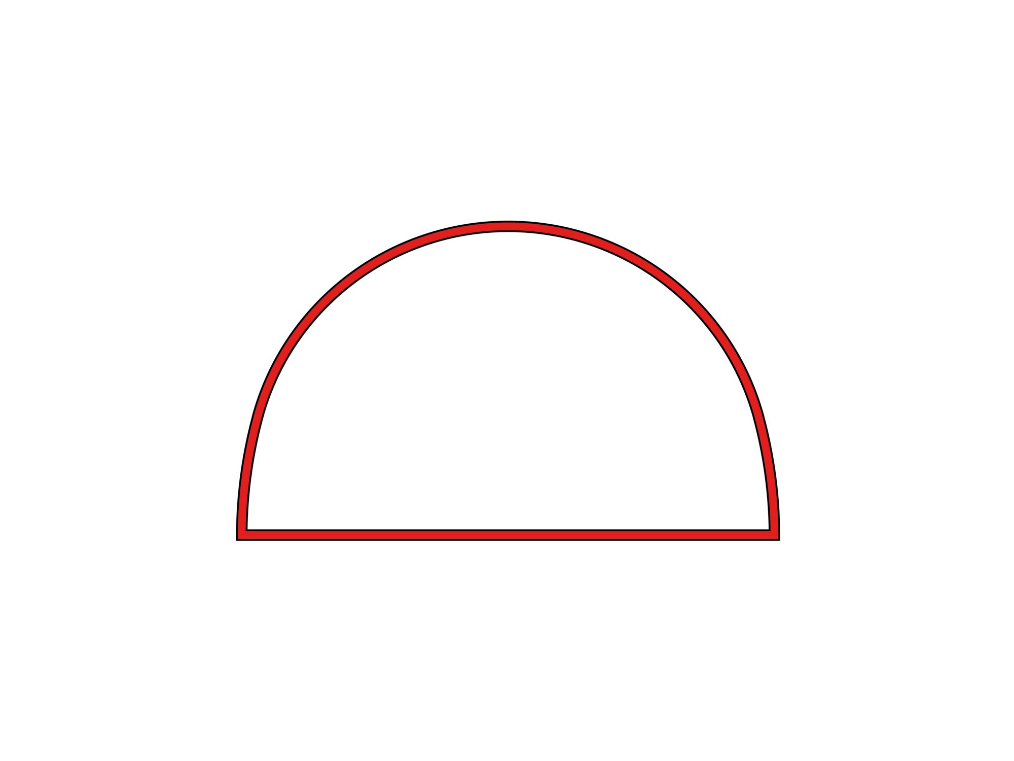 Opblaasbare tent Globe Zijwand panorama raam - 5m Rood