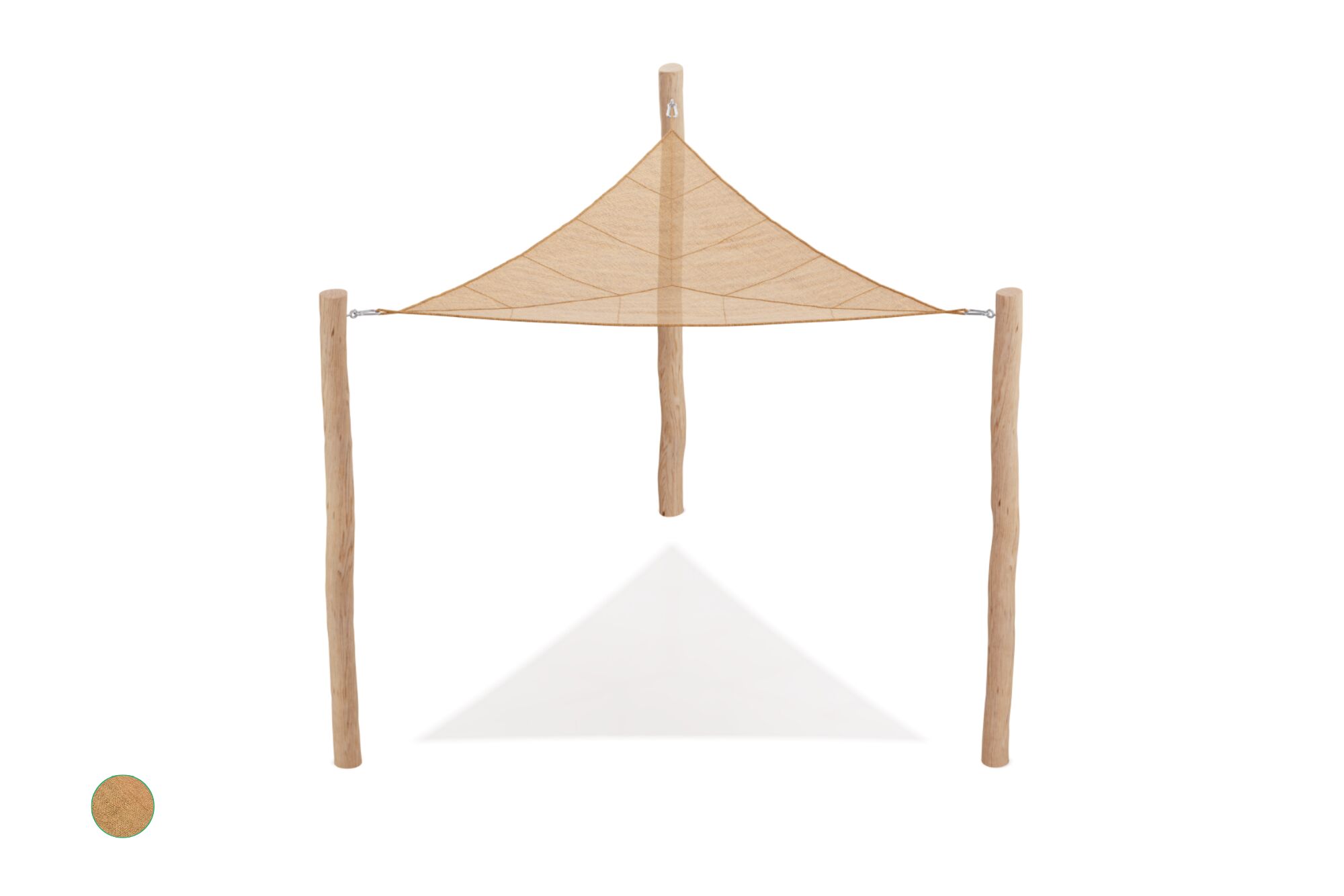 Schaduwdoek - driehoek - 3 x 3 x 3 m - Ademend - Kokosvezel