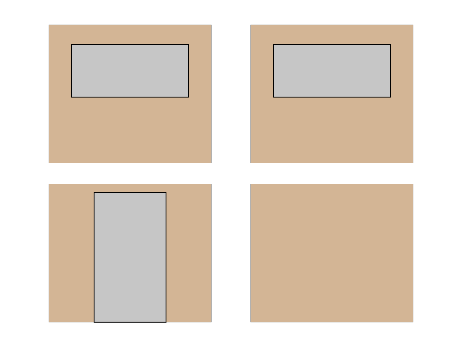 Faltpavillon Seitenwandset mit Tragetasche - 3 x 3 m - Polyester Desert Sand