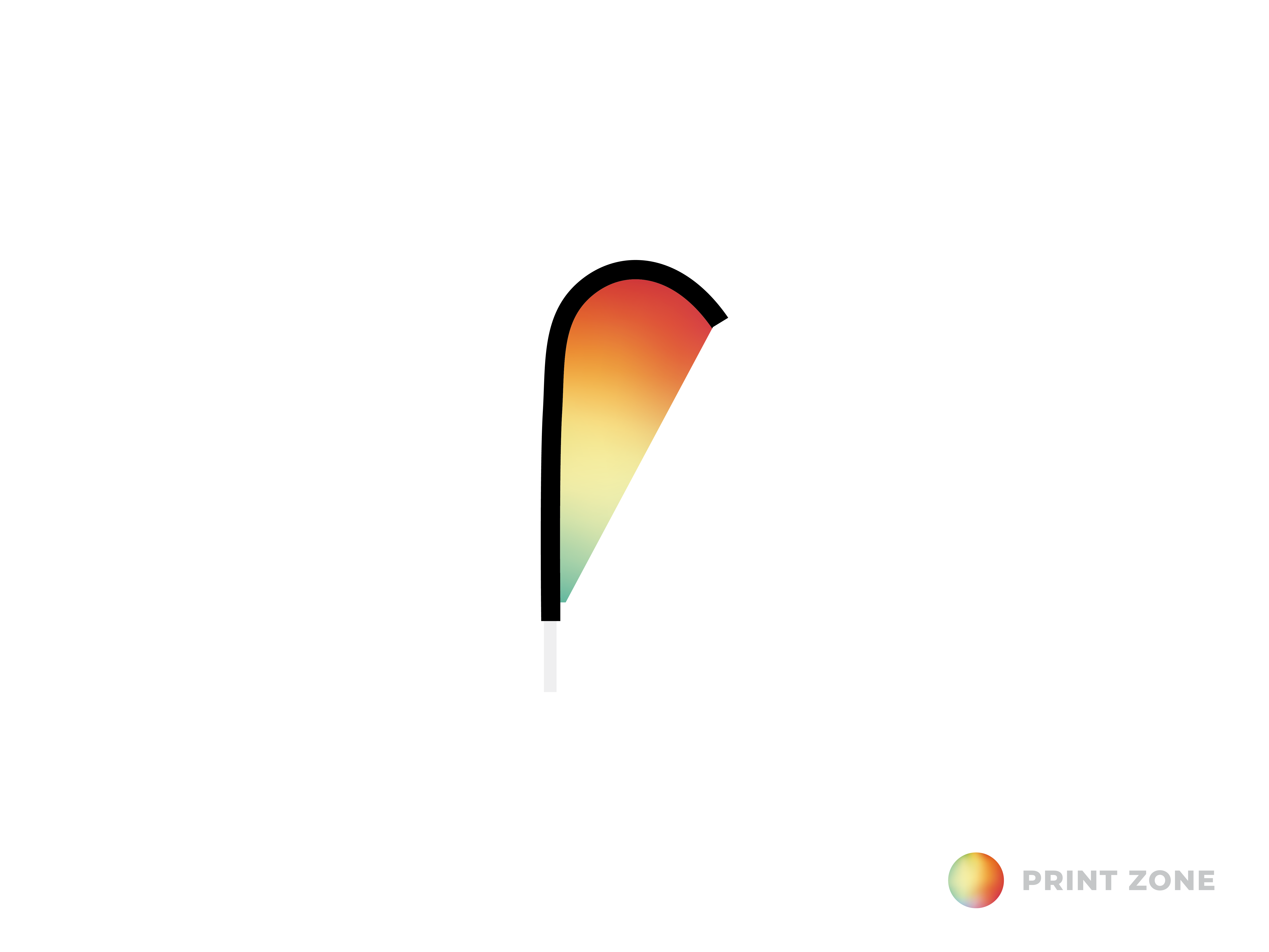 Tear drop une face - petit imprimé