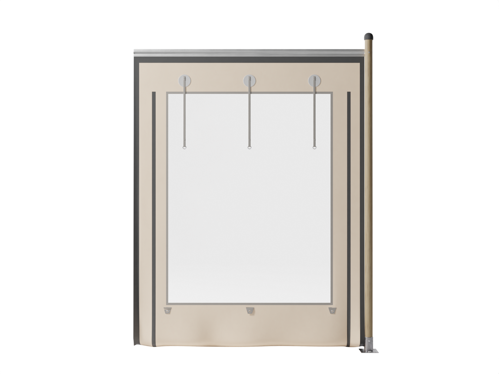 Paroi latérale Triflexx - extension - 2 x 2,75 m - avec fenêtre panora Sahara/Sahara