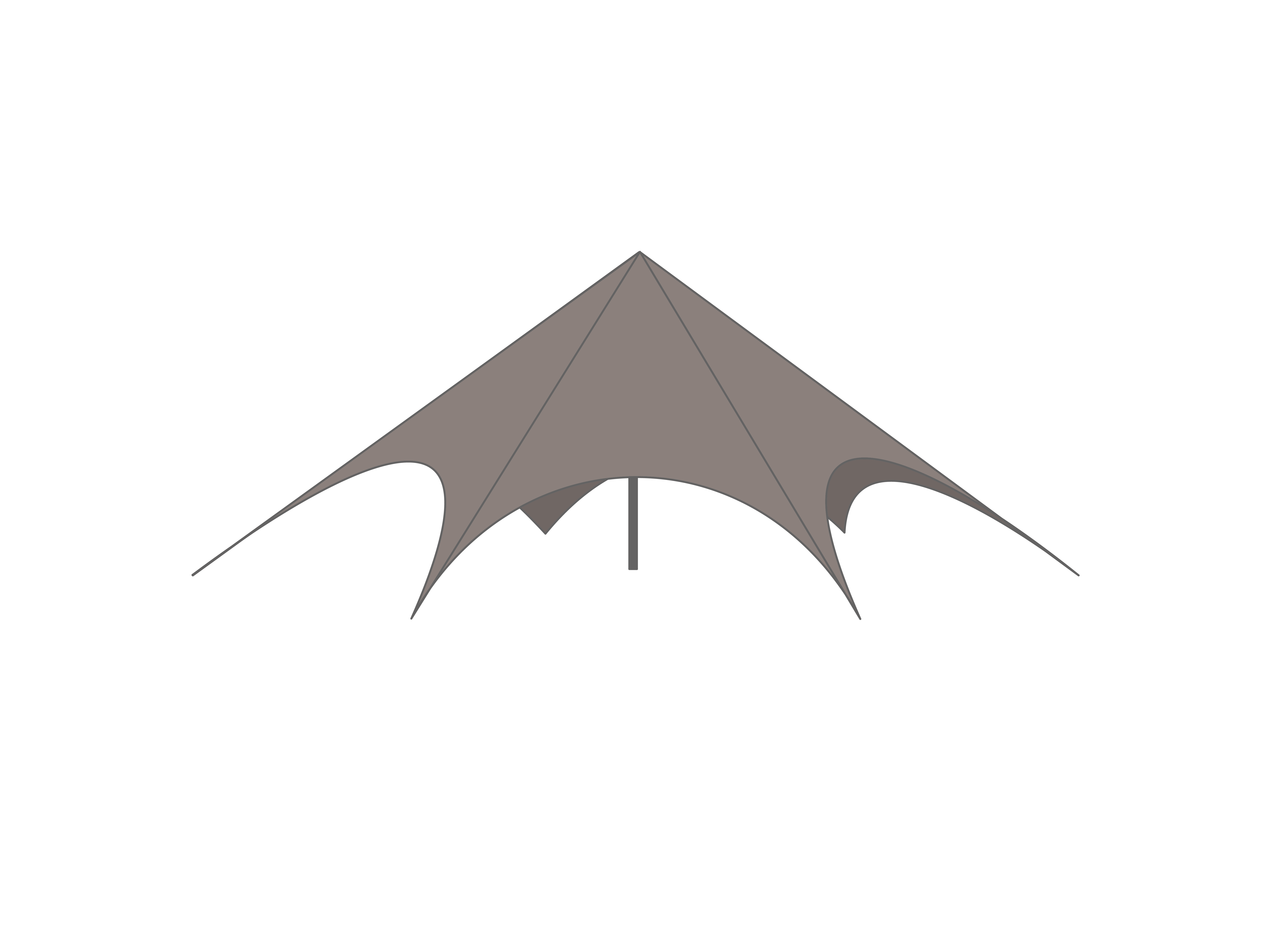 Star tent StellarLite roof - 14m diameter - With measuring rope Sand