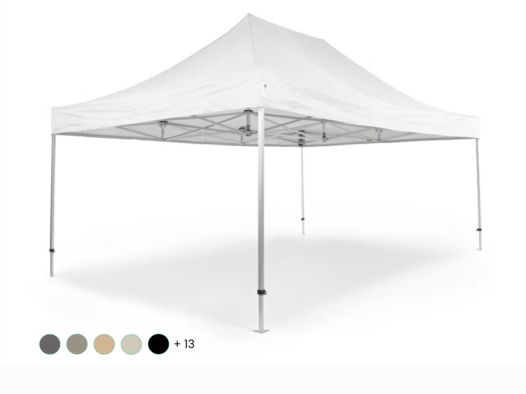 Folding tent AluForce with roof - 4x6m - Polyester White
