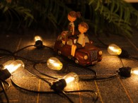 Føro Vintage string light warm white - set of 10 meter with 10 plastic led light bulbs