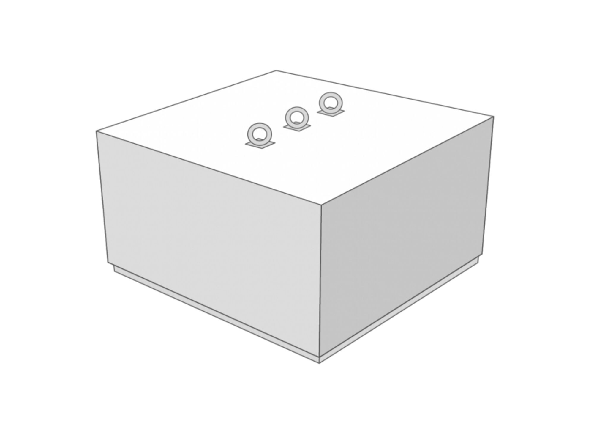 PVC cover for concrete weight 1000 kg White