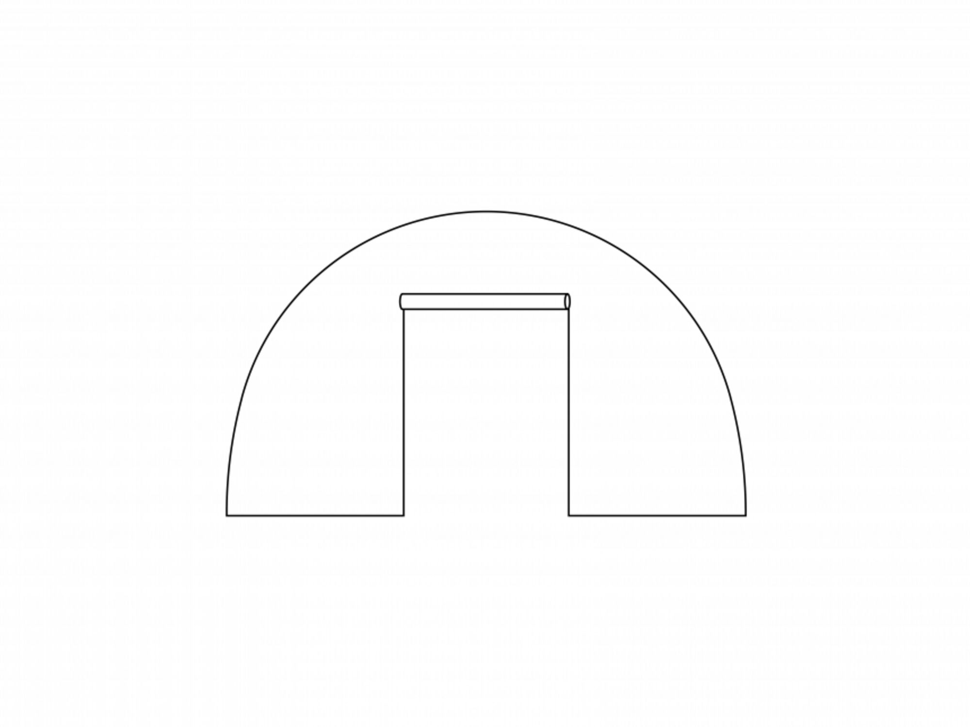 Opblaasbare tent Globe Zijwand roll up deur (2 ritsen) - 5m Wit