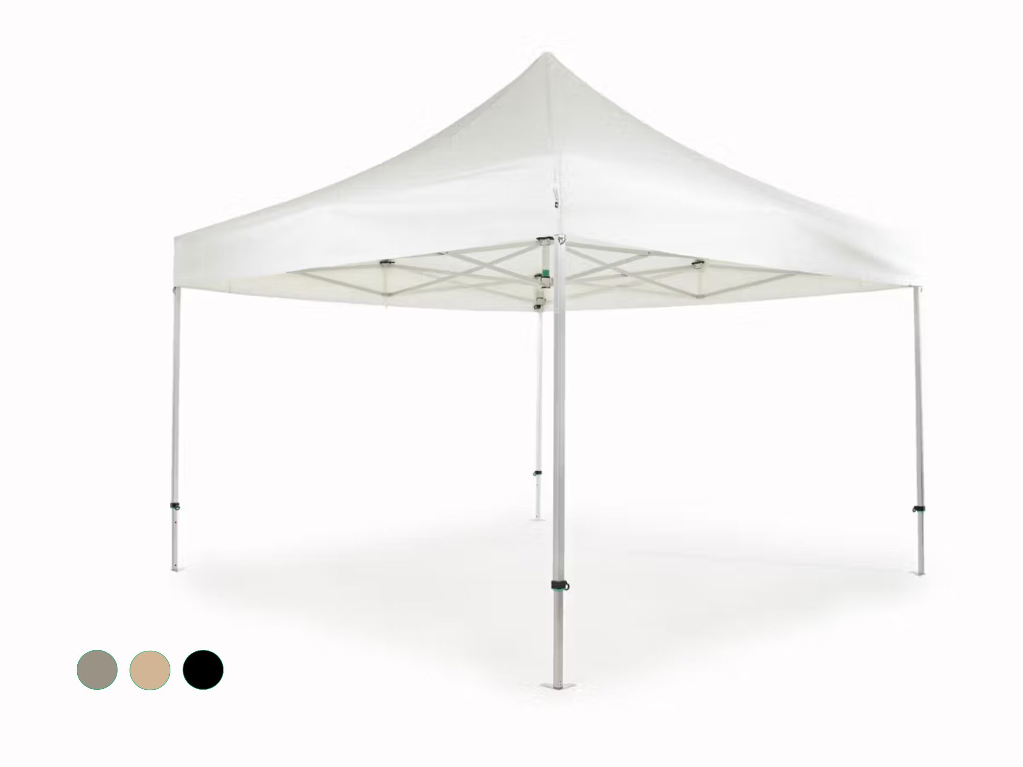 Carpa plegable AluForce con techo de PVC- 4x4m blanco