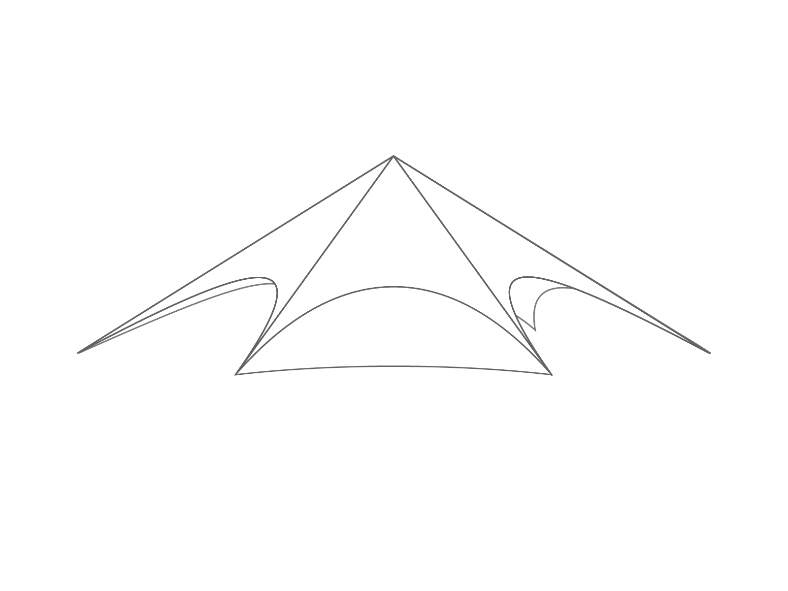 Star tent StellarLite sidewall - closed - 16m diameter - Polyester White