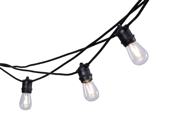 Føro Vintage string light warm white - set of 10 meter with 20 plastic led light bulbs