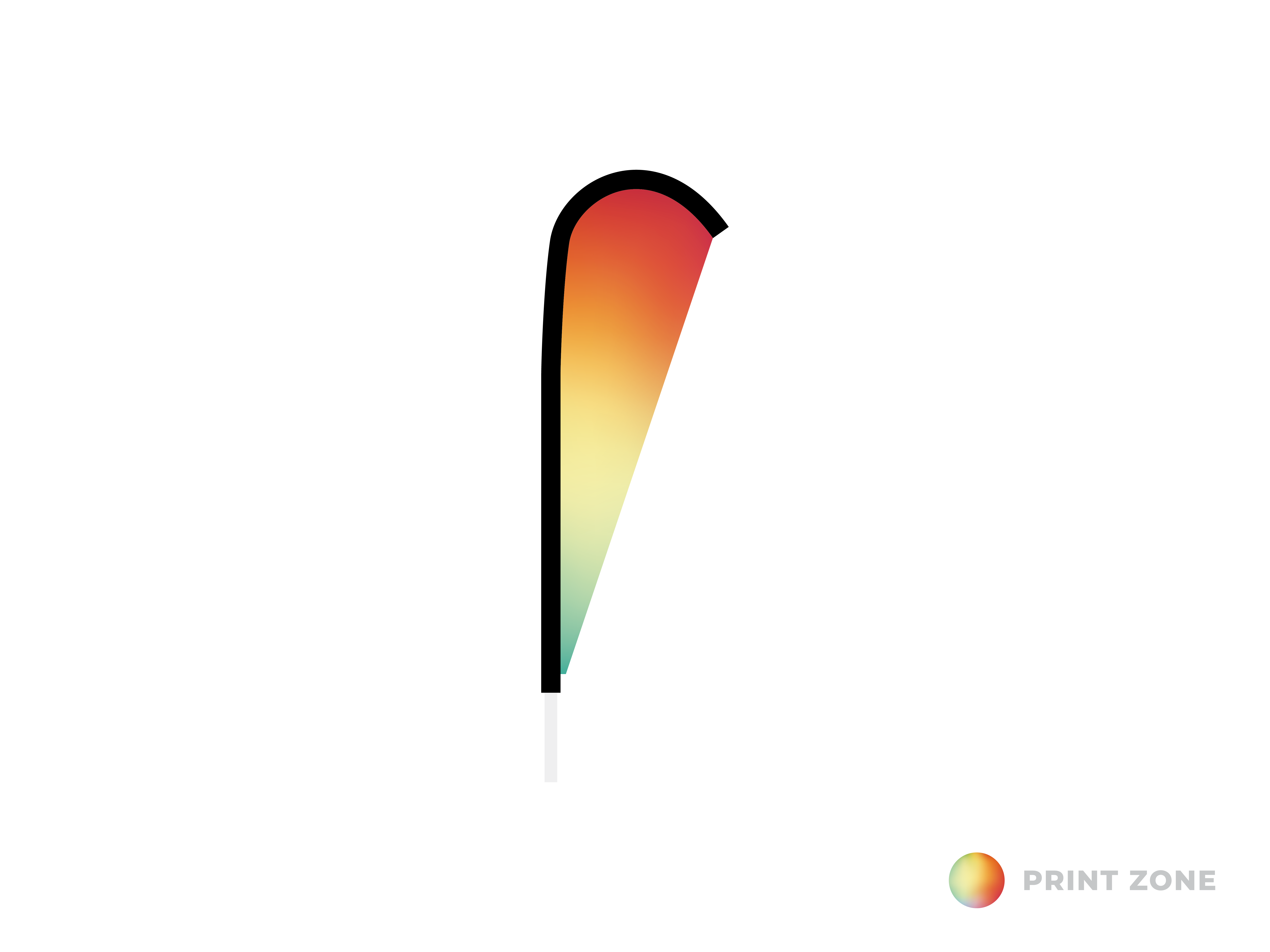 Tear drop une face - moyen imprimé