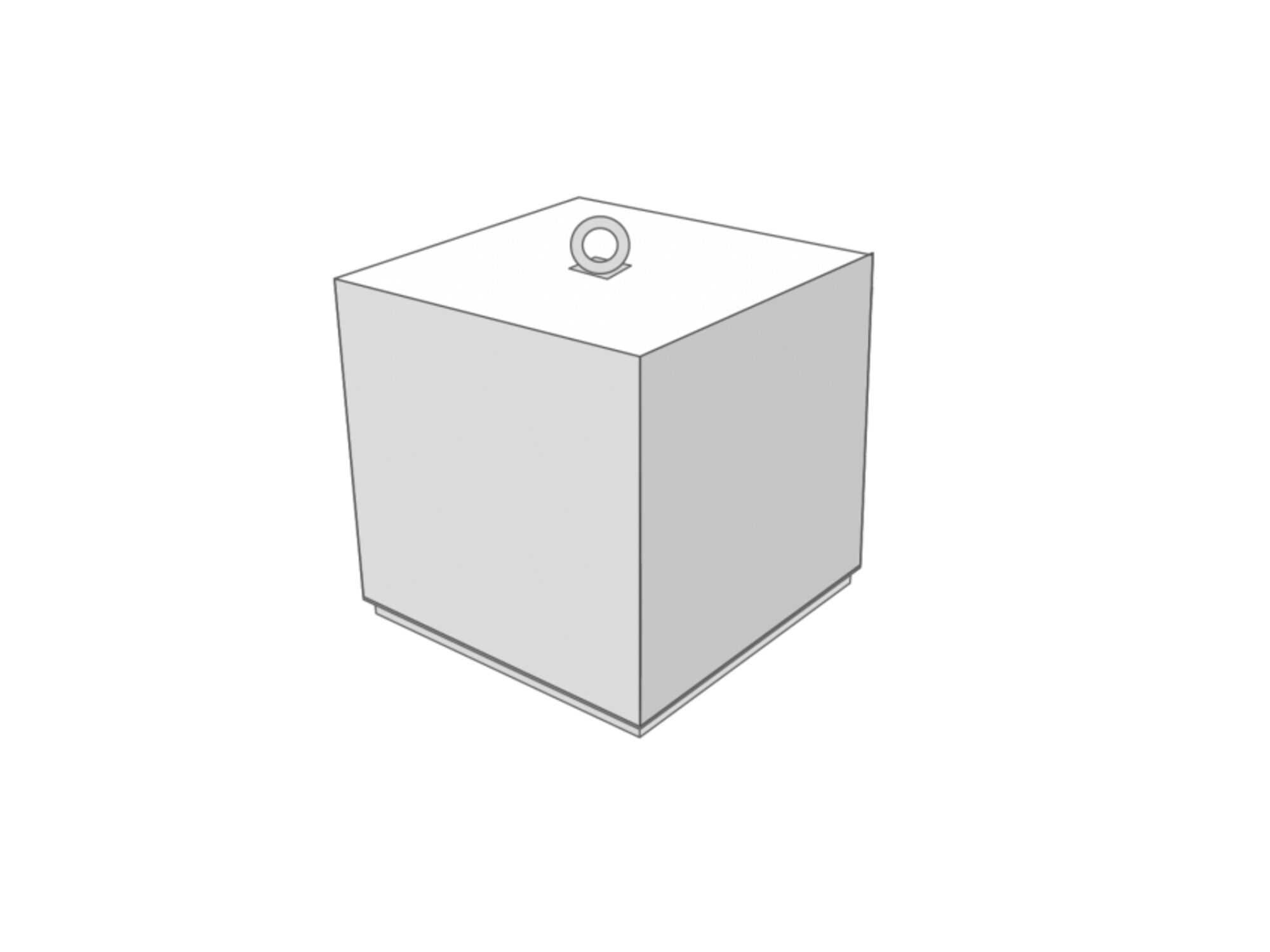 PVC cover for concrete weight 145 kg White