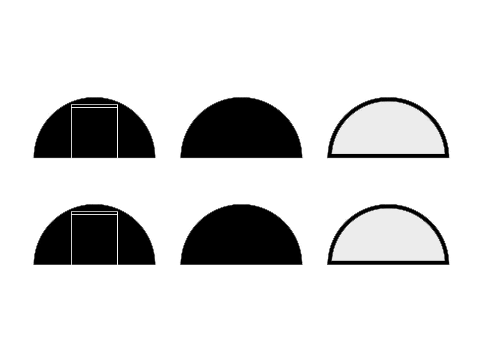 Kit côtés tente étoile StellarLite - 14m diameter - Polyester Noir