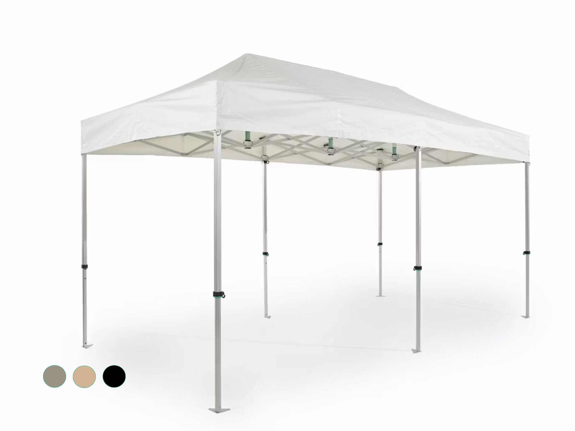 Carpa plegable AluForce con techo de PVC- 2.5x5m blanco