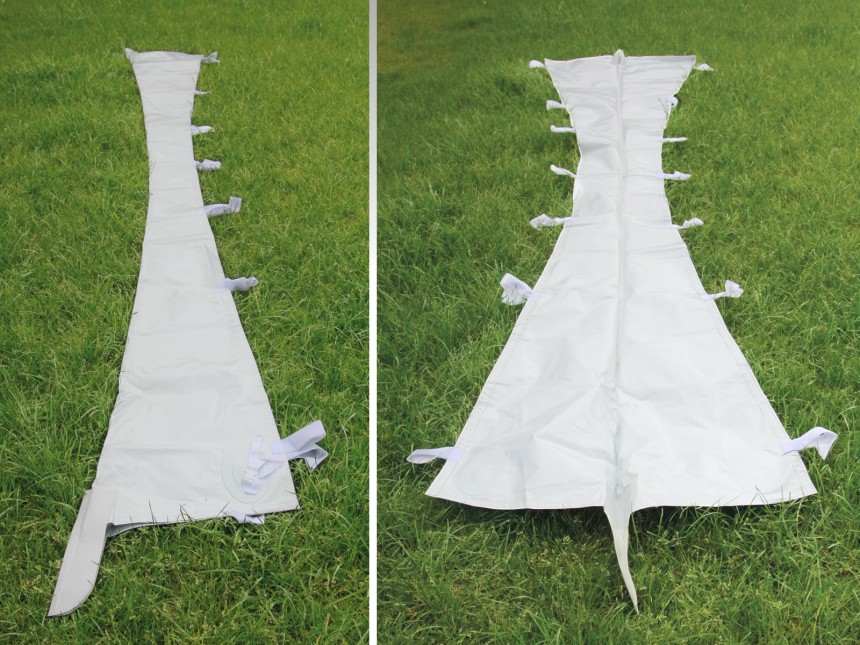 Pagoda tent rain gutter 3m (keder and non keder) Sand