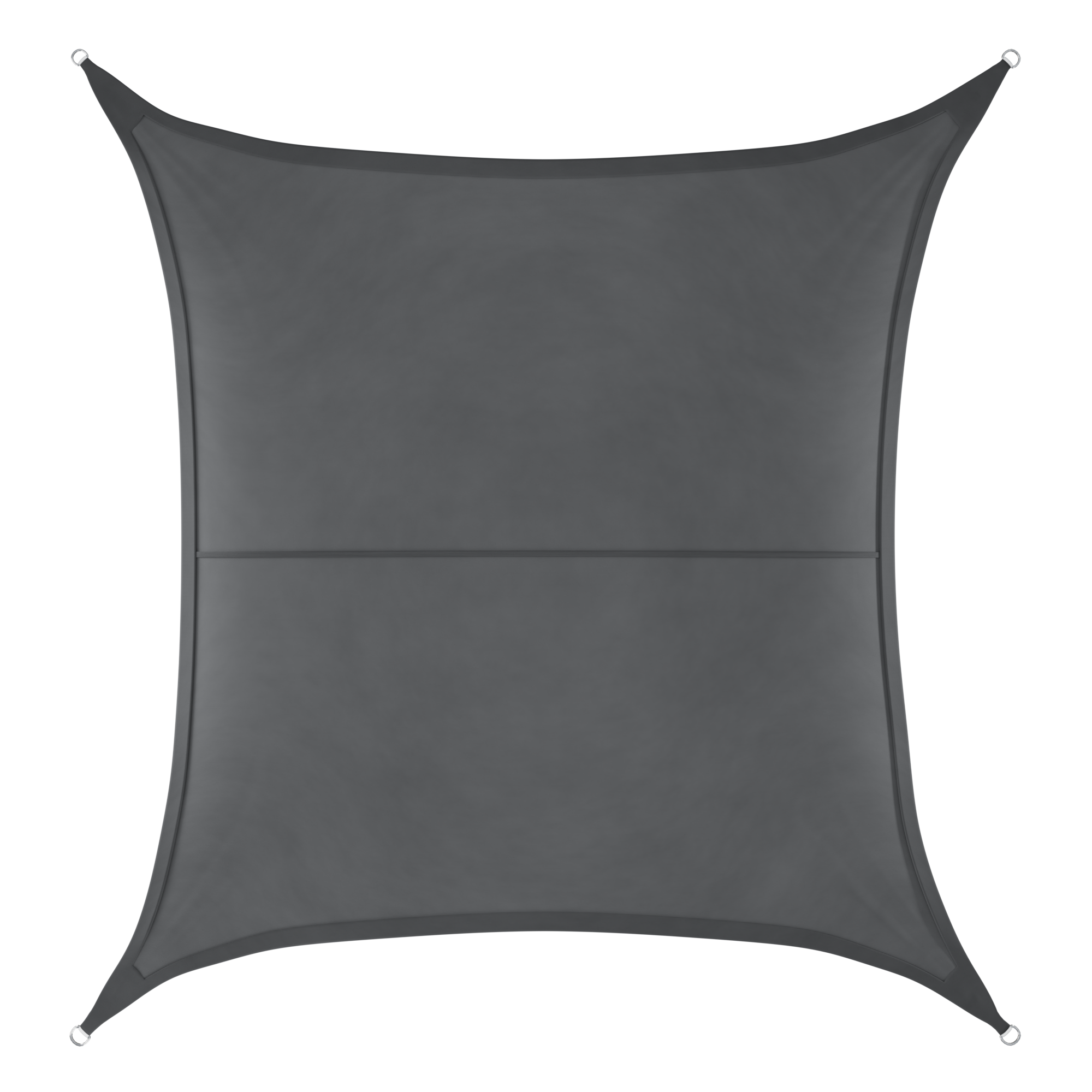 Schaduwdoek - vierkant - 3 x 3 m donkergrijs