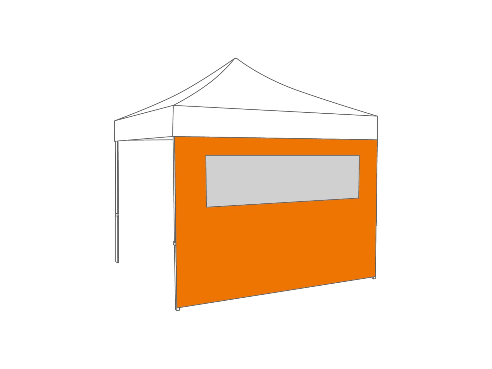 Folding tent Sidewall window - 3m - Polyester Orange