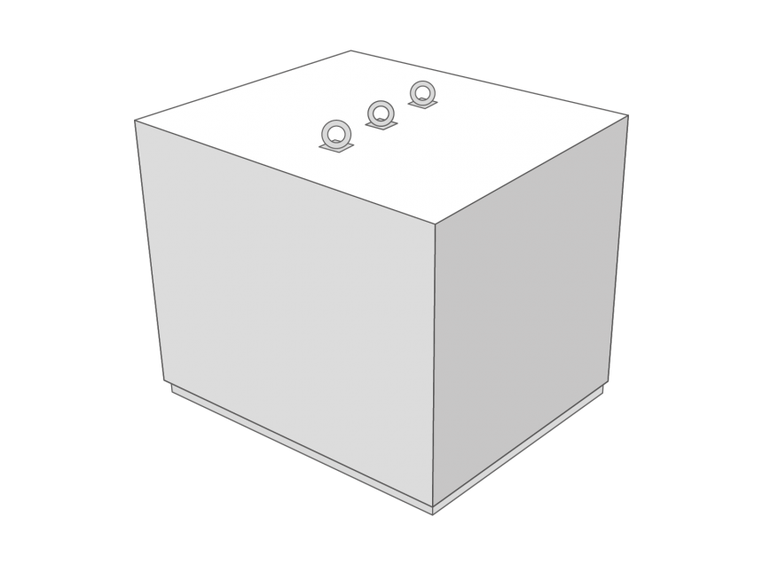 PVC cover for concrete weight 650 kg White