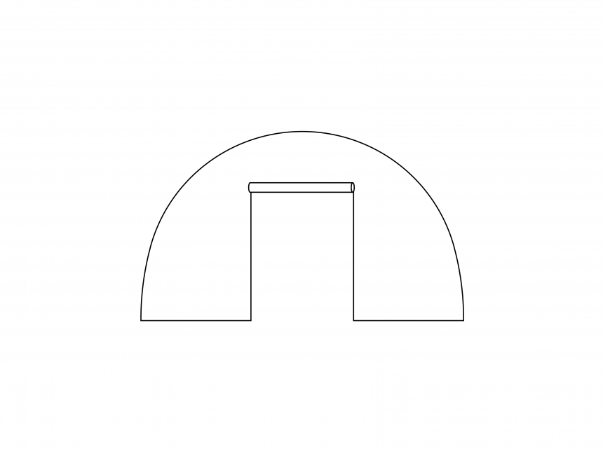 Inflatable tent Globe Sidewall roll up door (2 zippers) - 3m White