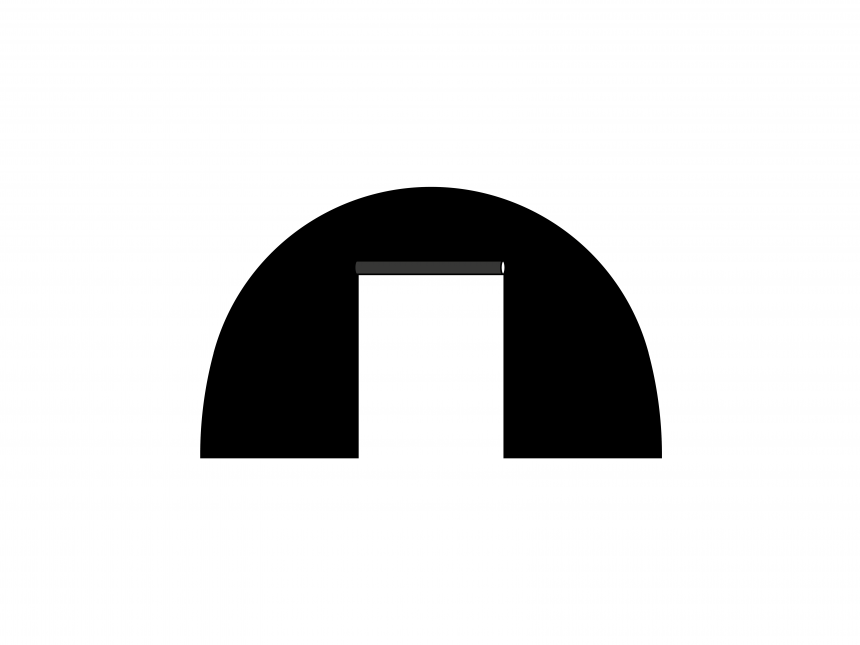 Aufblasbares Zelt Galaxy Seitenwand mit Roll-Up-Tür (2 Reißverschlüsse) - 10 m Schwarz