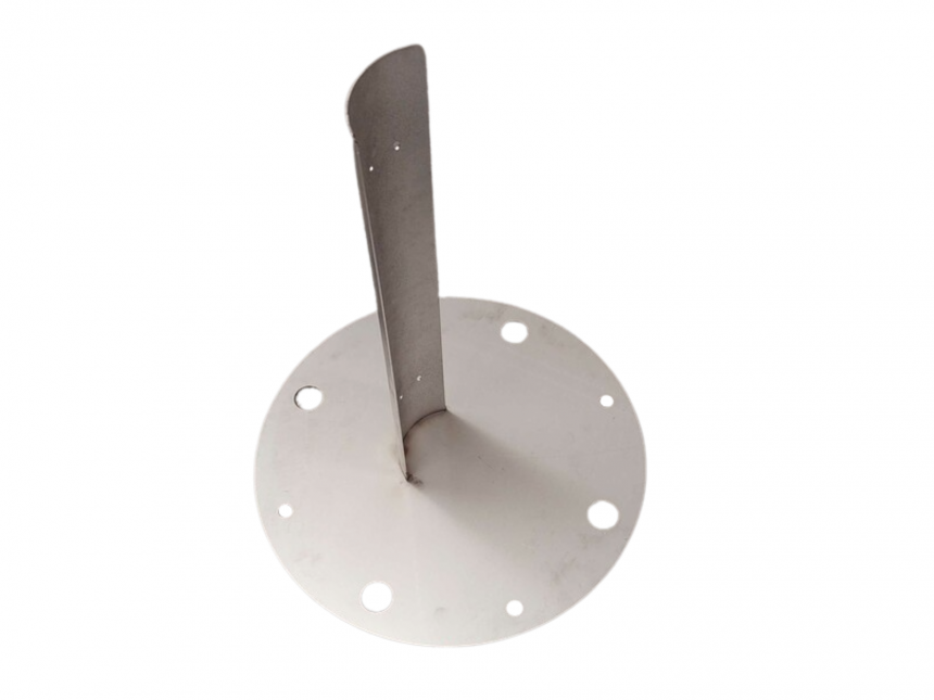 Base en acier inoxydable pour le mât central en bois tente stretch - Incl, vis