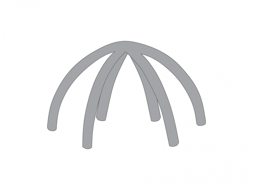 Inflatable tent Galaxy inflatable frame 10x10m Grey (6U)