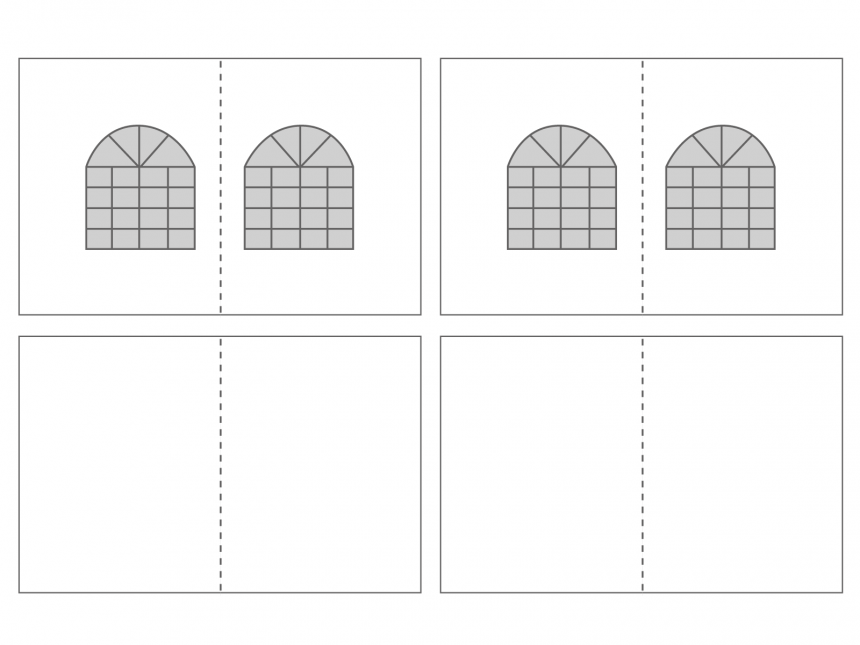 Pagoda tent keder sidewallset 3x3m White