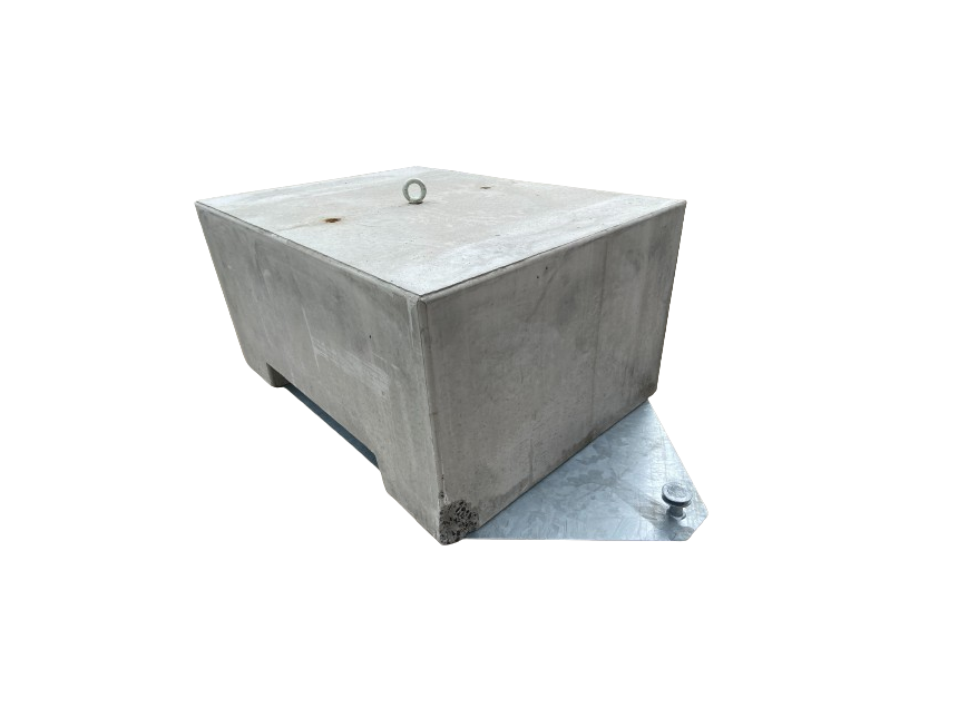 Stertent - stalen plaat voor betonblok - 650 en 1000 kg