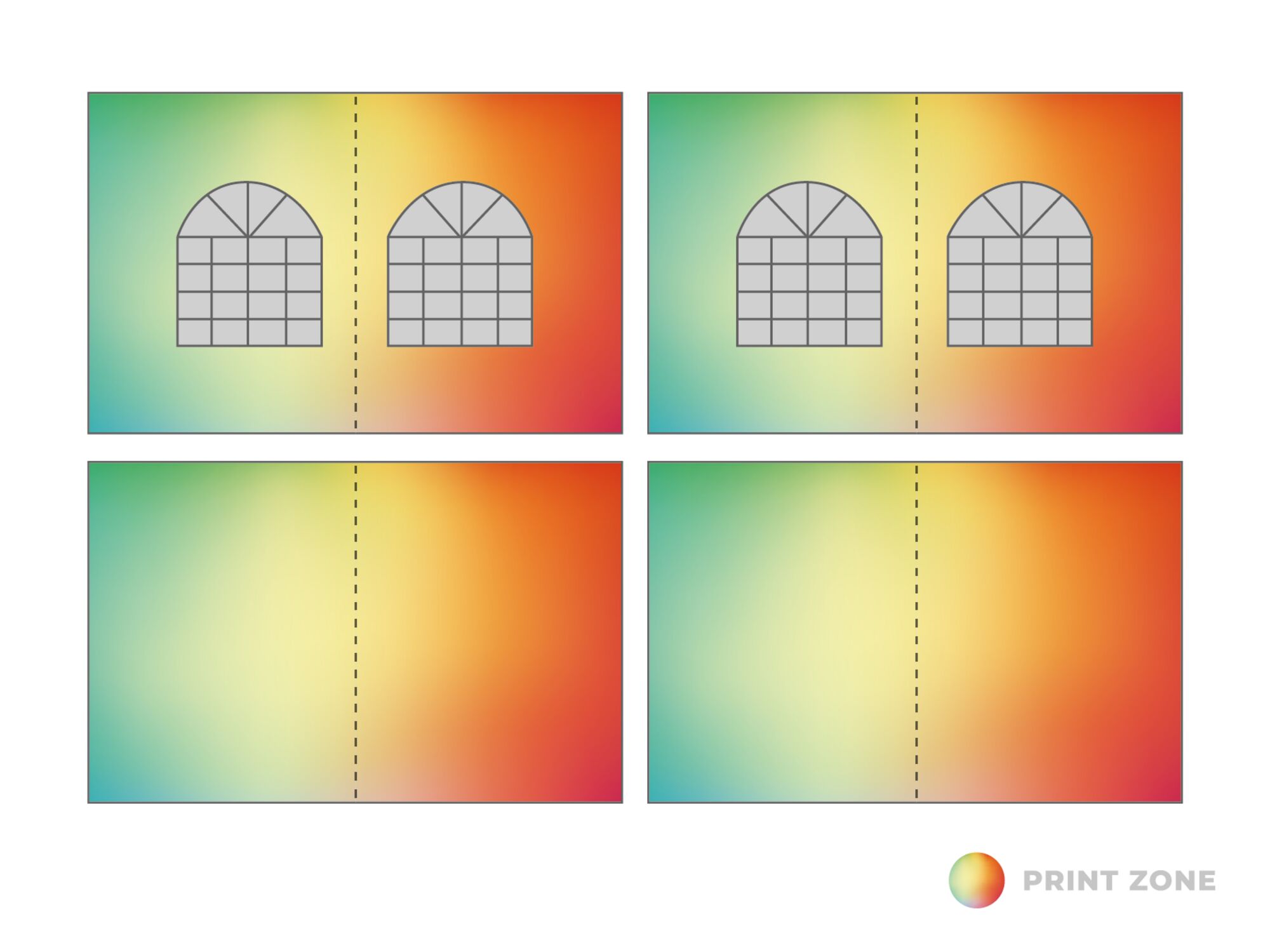 Pagoda tent keder sidewallset 4x4m printed