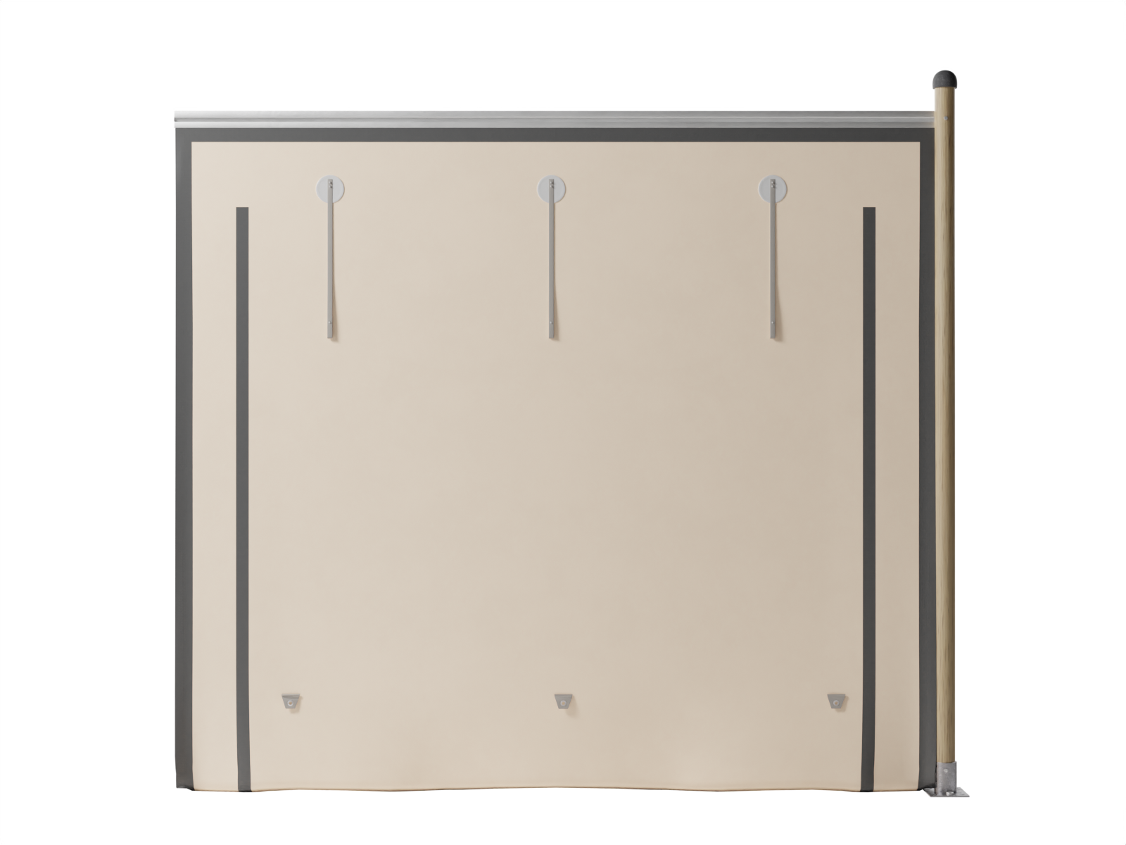 Paroi latérale Triflexx - extension - 3 x 2,75 m - sans fenêtre Sahara/Sahara