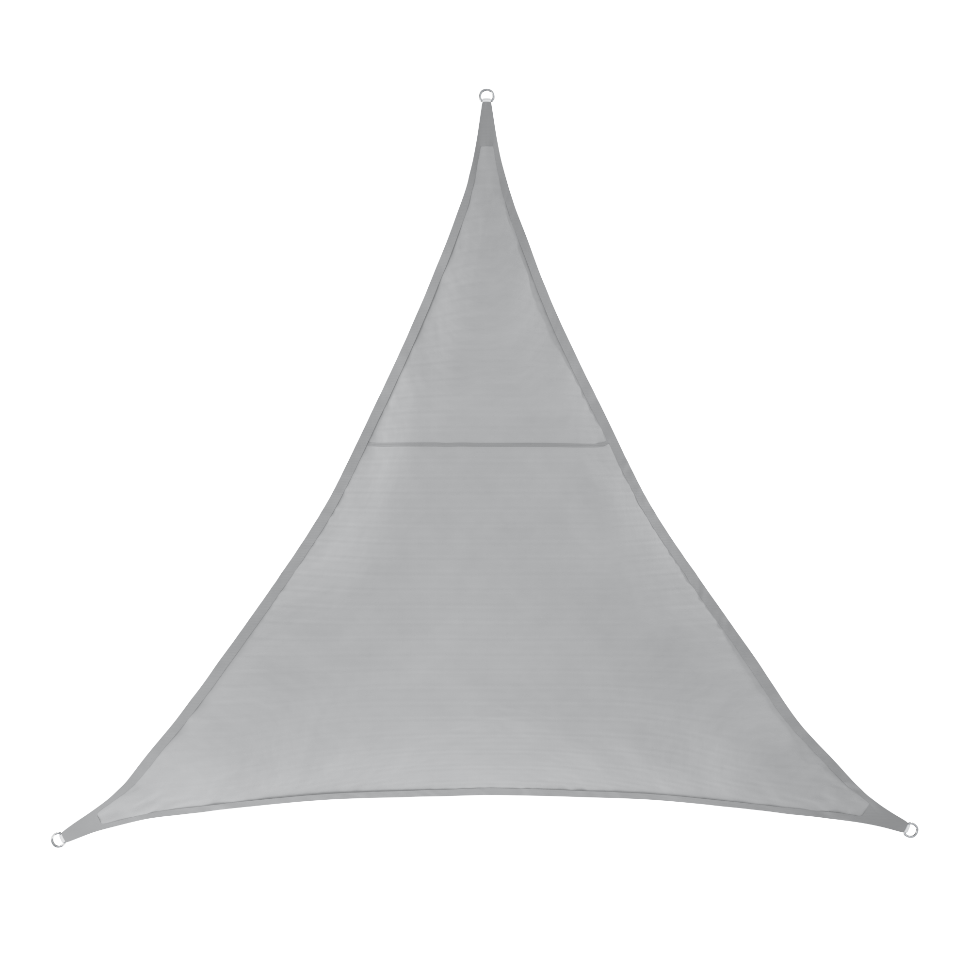 Schaduwdoek - driehoek - 4 x 4 x 4 m lichtgrijs