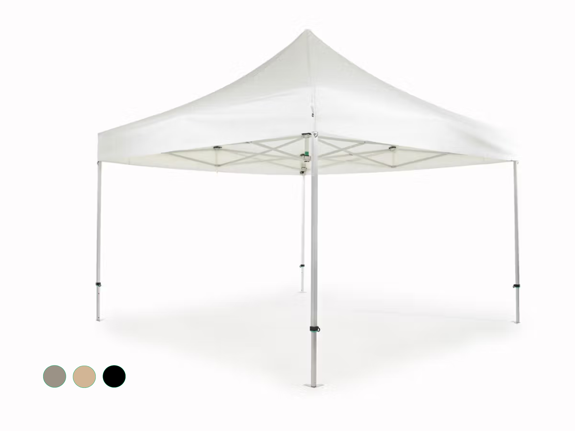 Folding tent AluForce with roof - 4x4m - PVC (matt) White