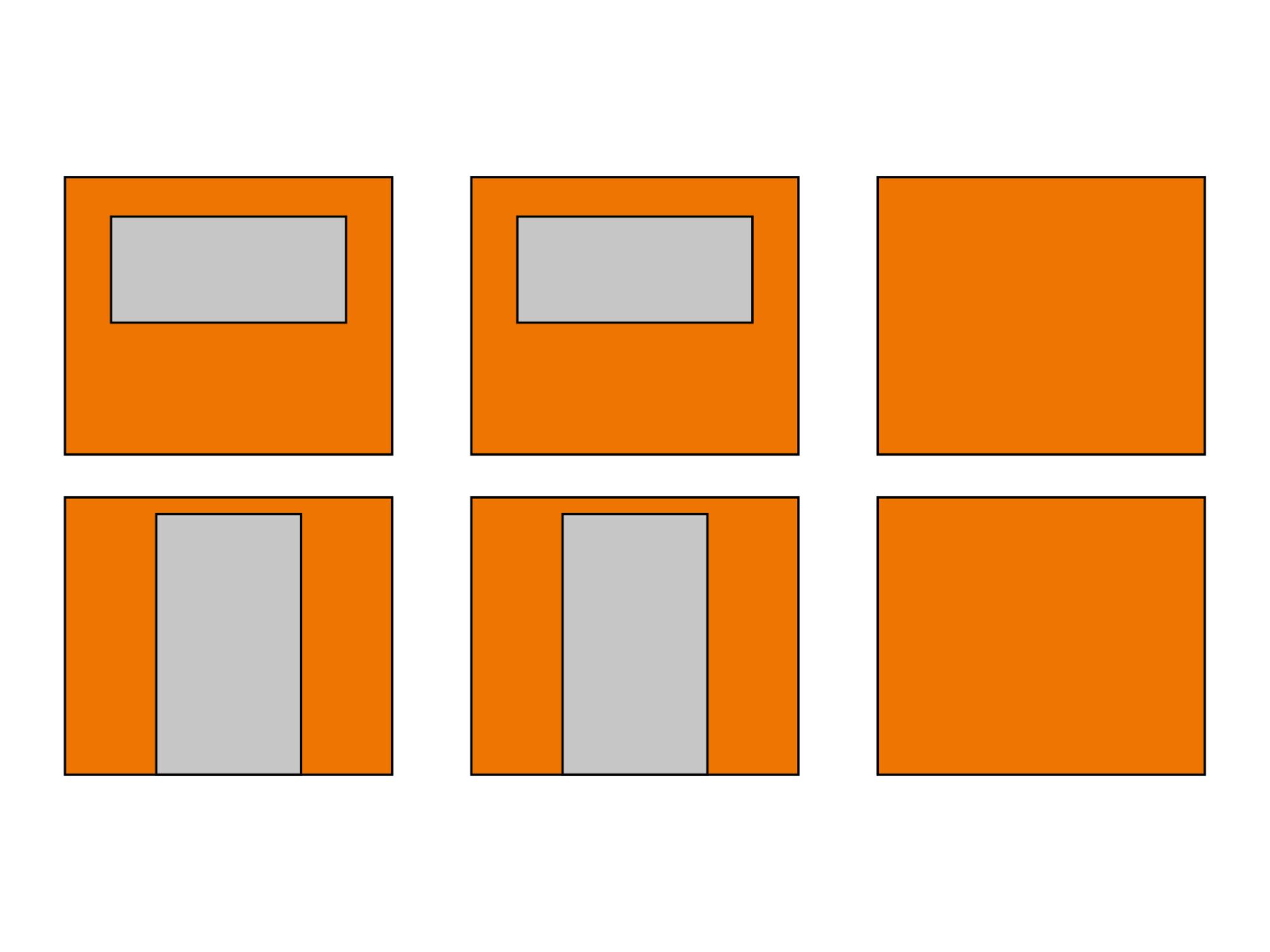 Folding tent Sidewall set with carry bag - 3x6m - Polyester Orange