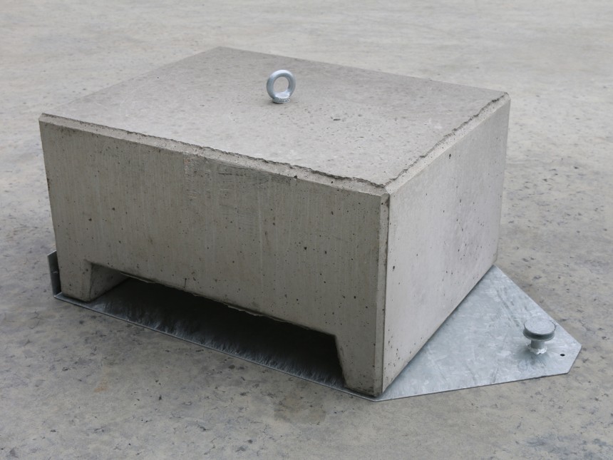 Star tent - steel plate for concrete block - 340 kg
