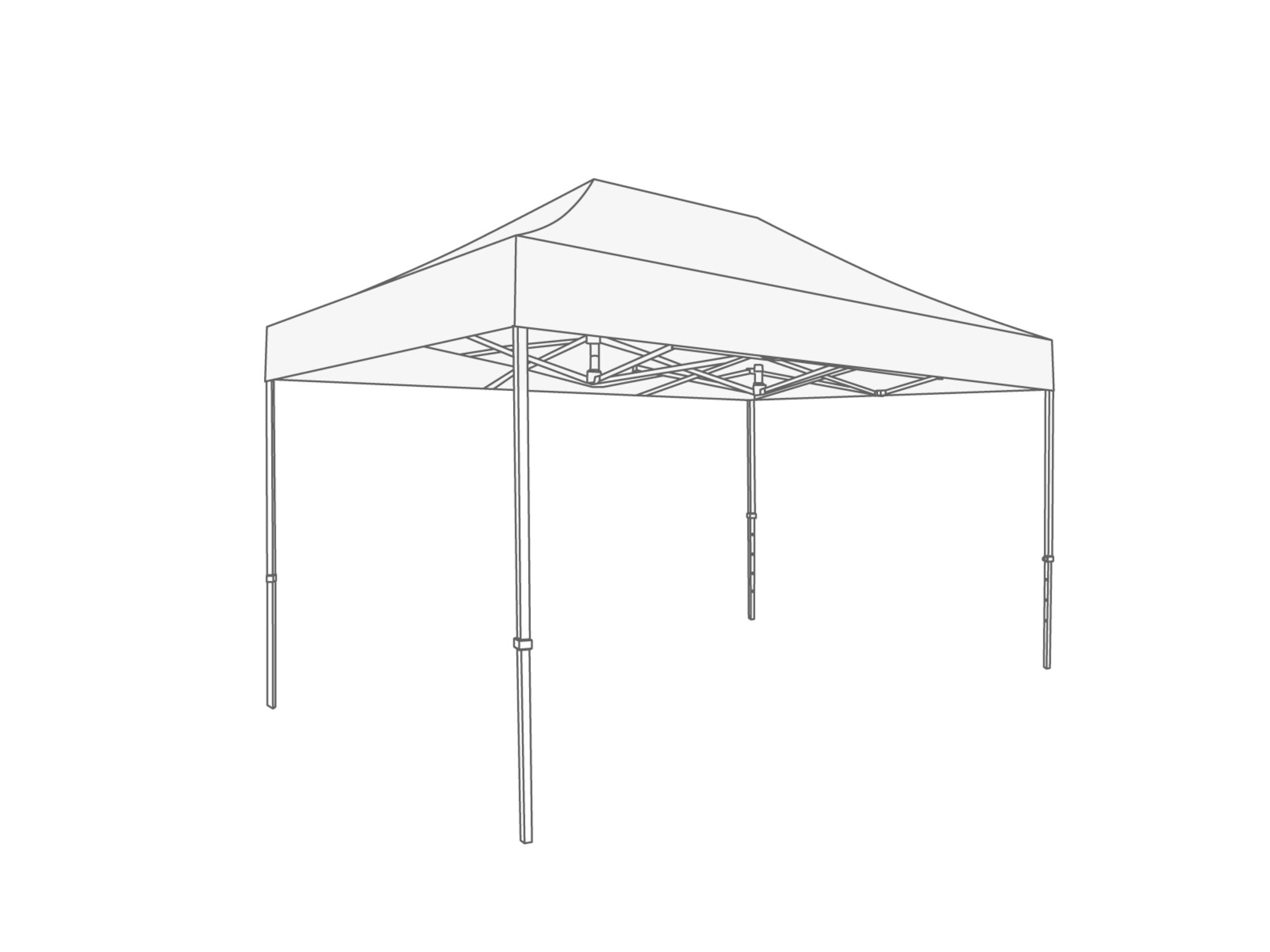 folding tent 3 x 4,5 white