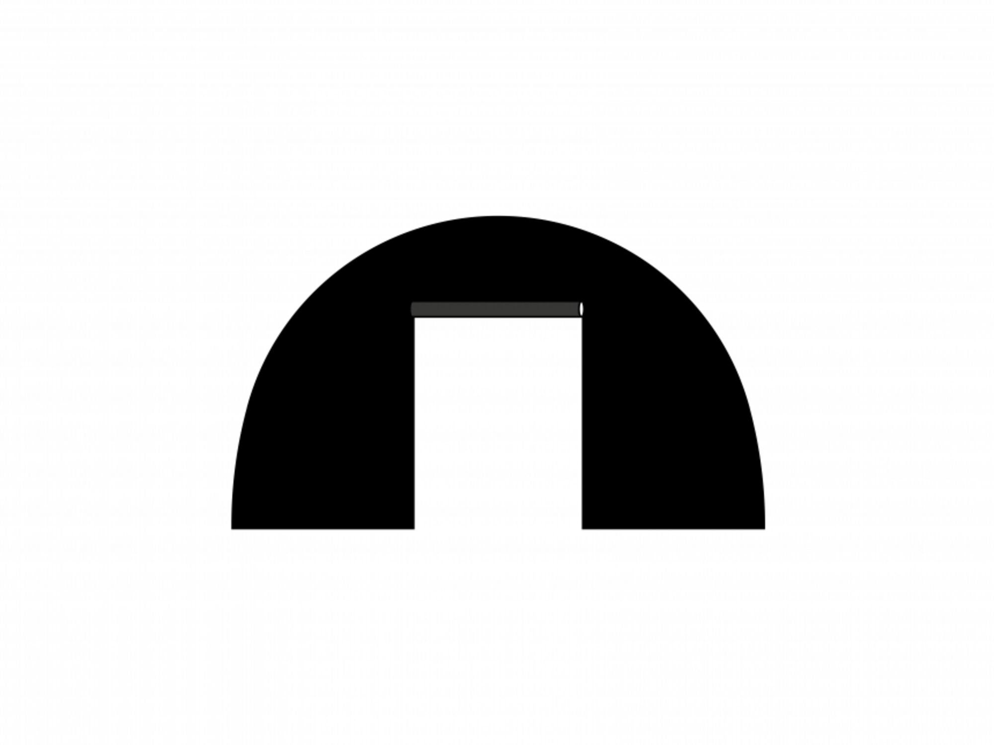 Opblaasbare tent Globe Zijwand roll up deur (2 ritsen) - 3m Zwart