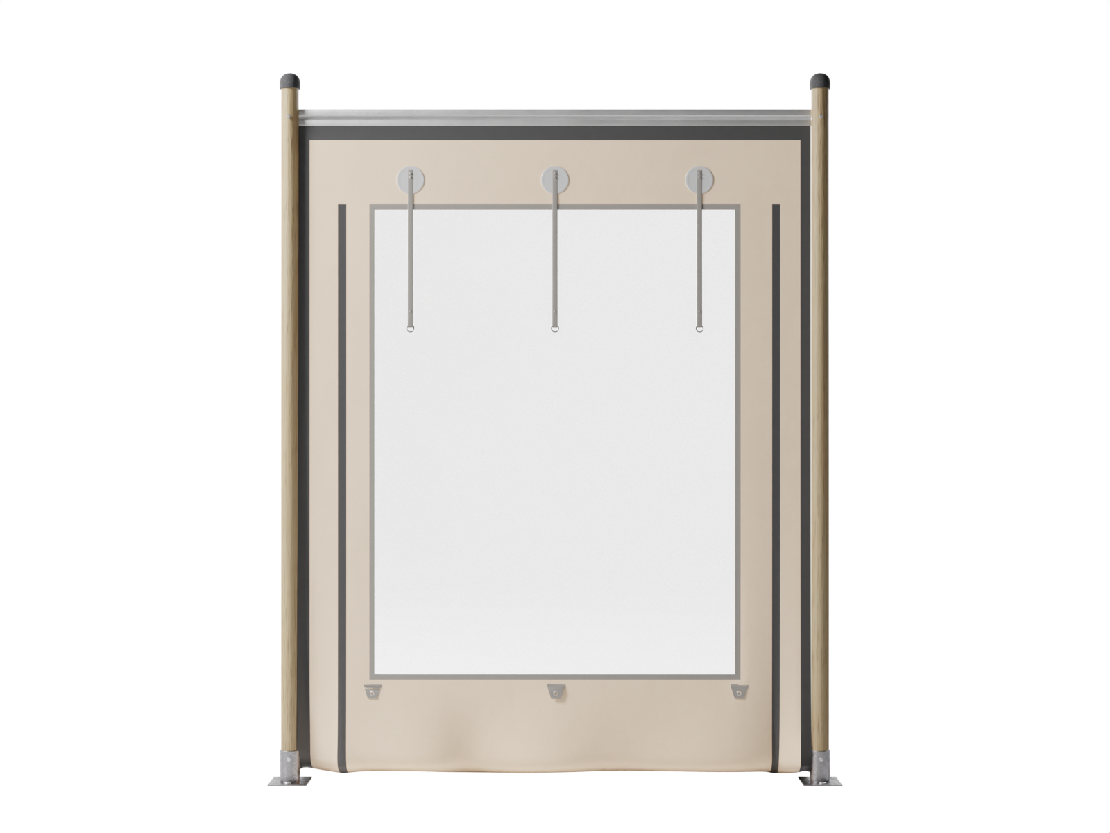 Paroi latérale Triflexx - base - 2 x 2,75 m - avec fenêtre panoramique Sahara/Sahara