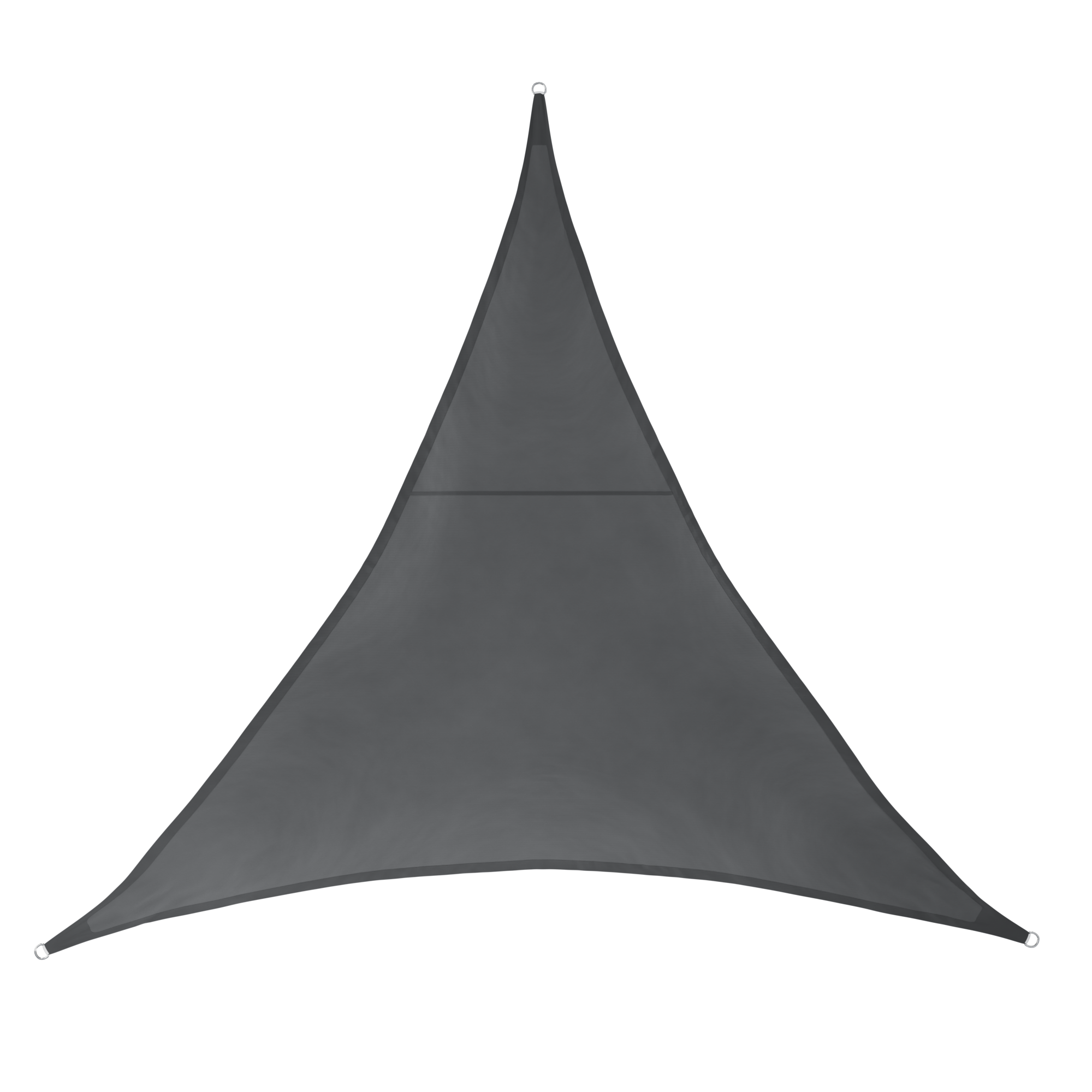 Schaduwdoek - driehoek - 5 x 5 x 5 m donkergrijs
