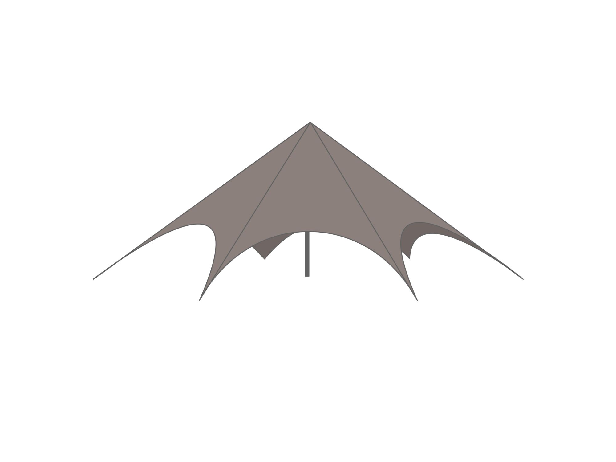 Stertent StellarLite dak - 14m diameter - Met meettouw Zand