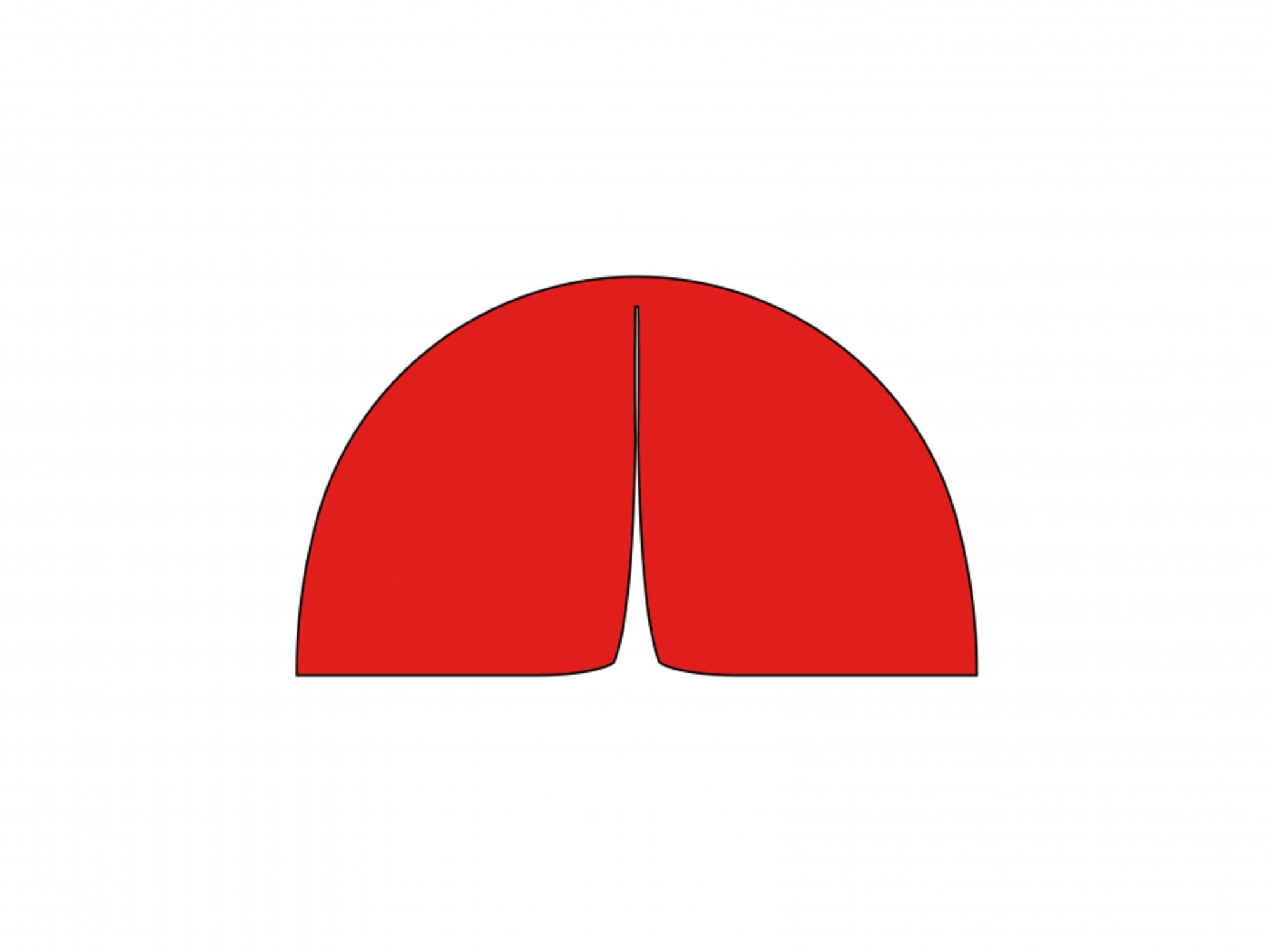 Opblaasbare tent Globe Zijwand deur (verticale rits) - 5m Rood