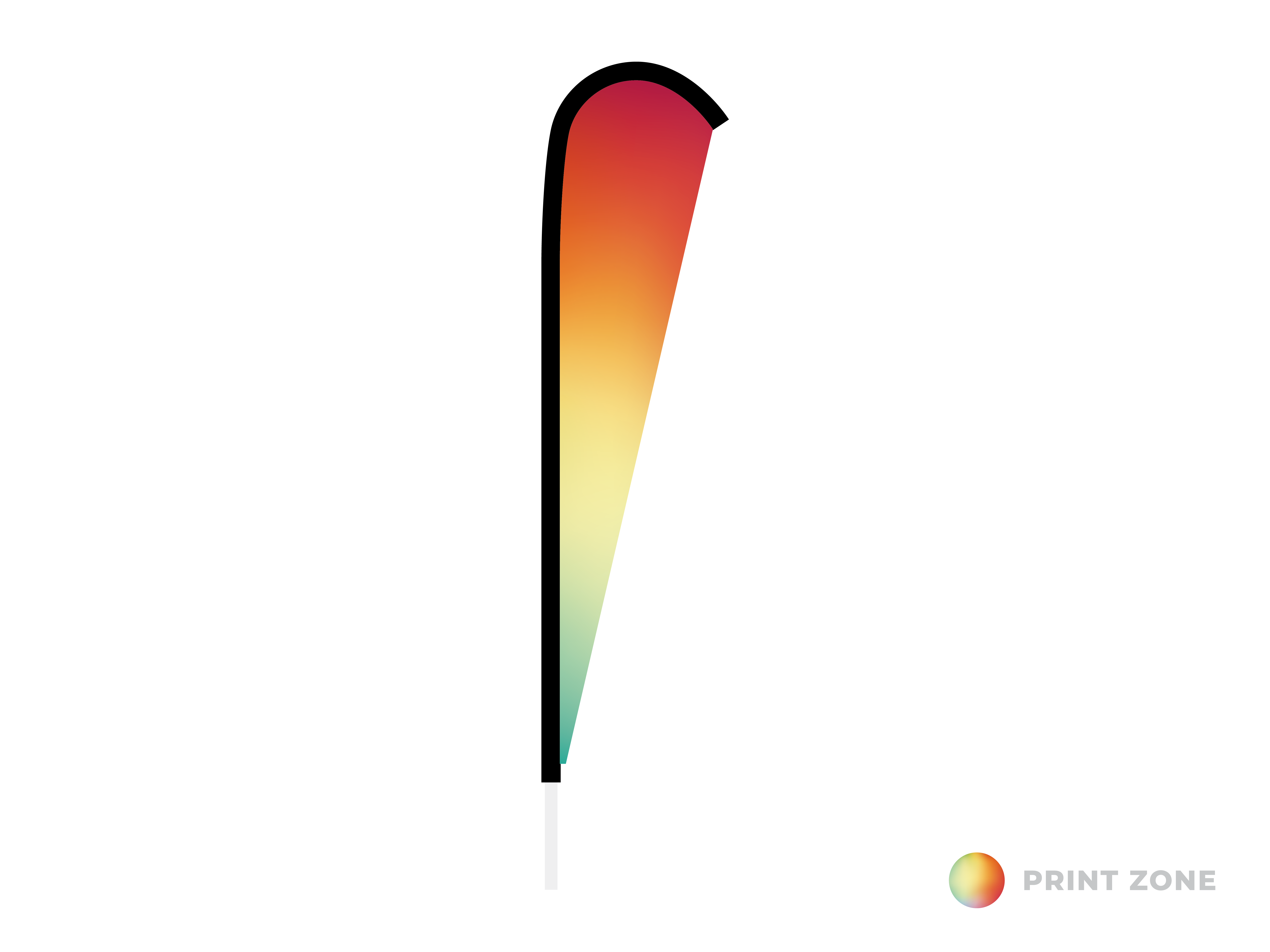 Tear drop une face - large imprimé