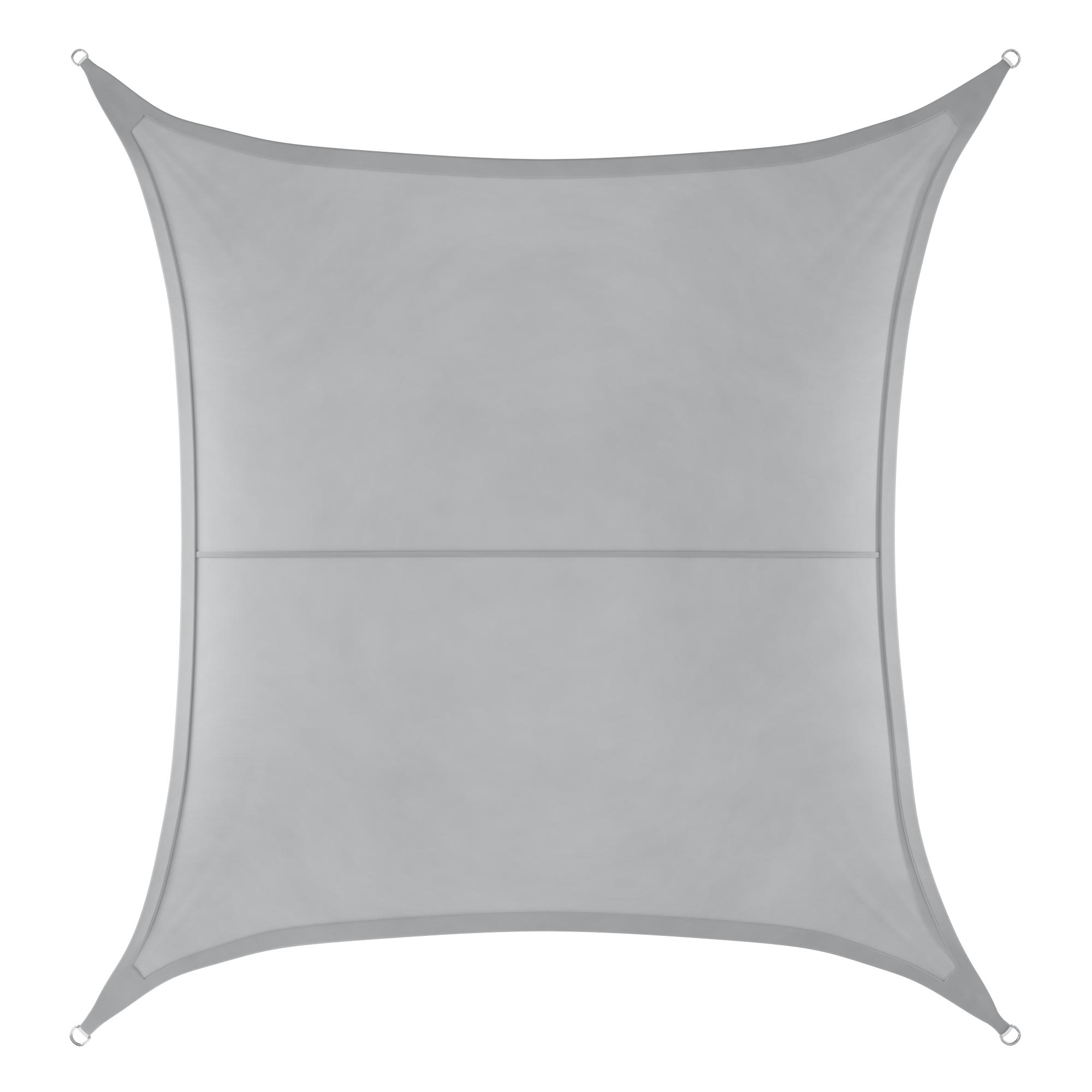 Schaduwdoek - vierkant - 3 x 3 m lichtgrijs