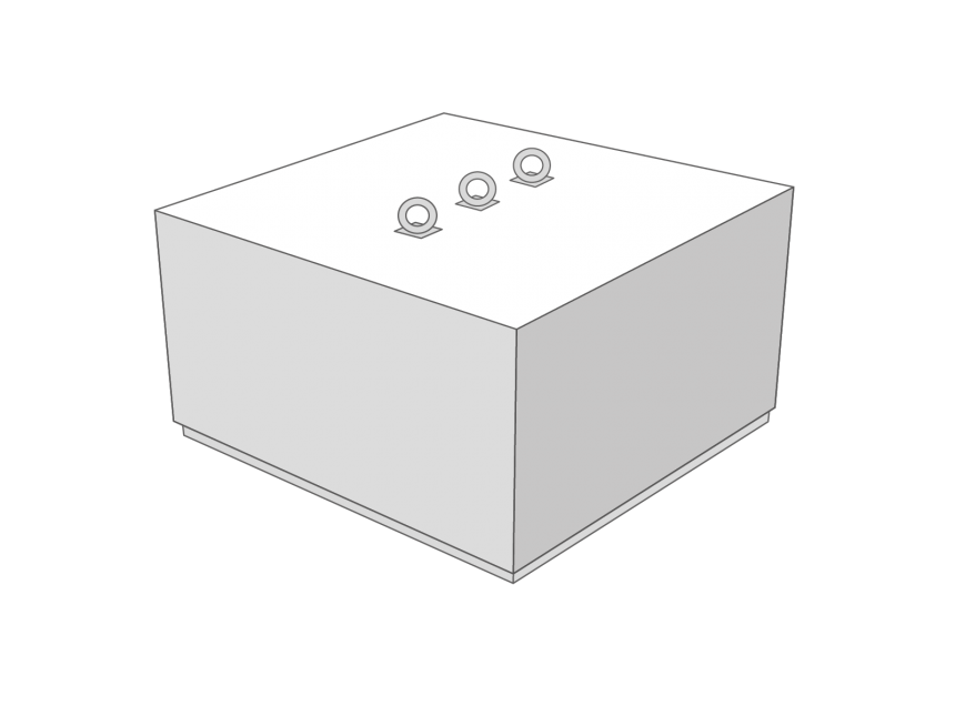 PVC cover for concrete weight 1000 kg White