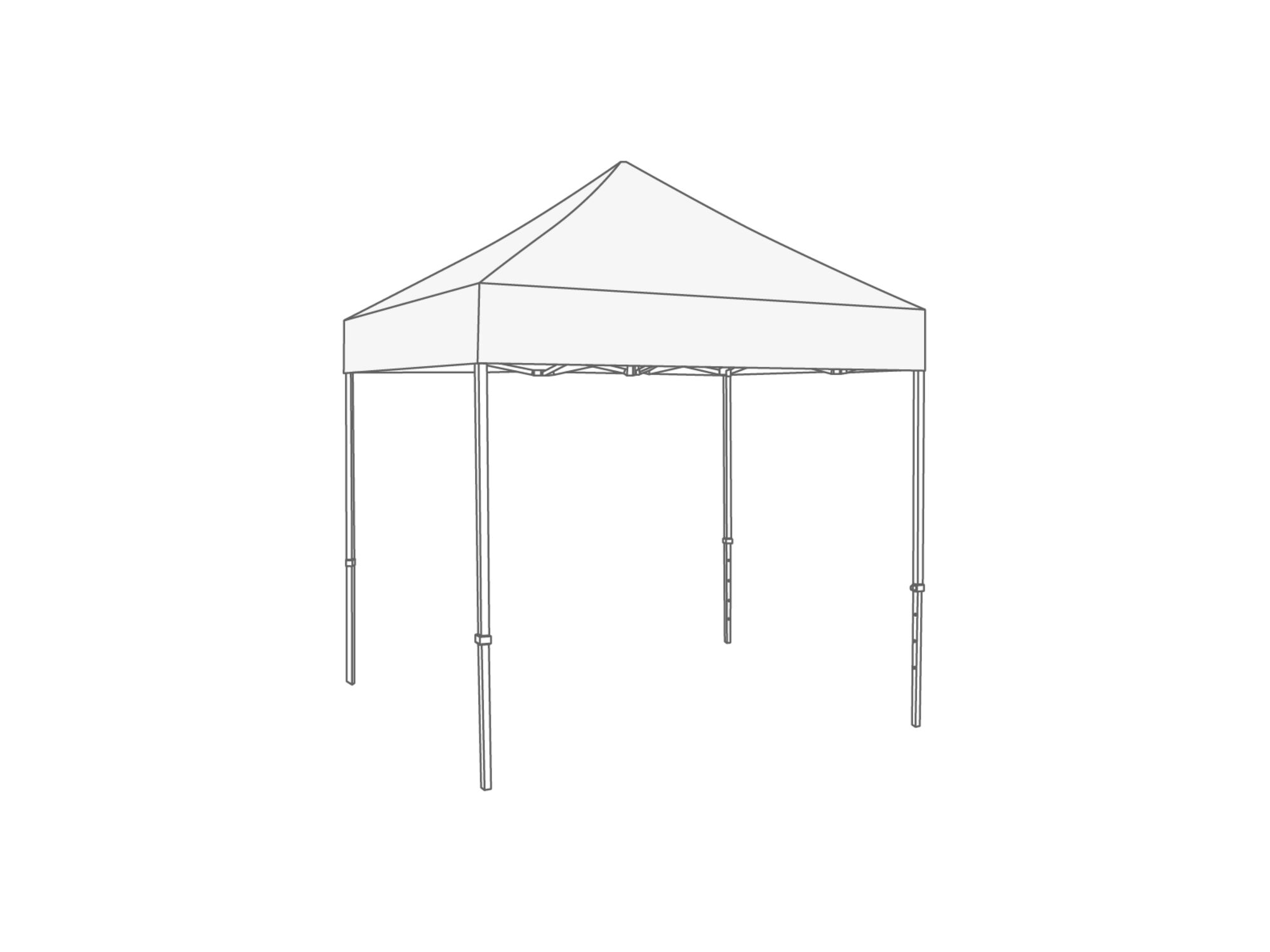 folding tent 2,5 x 2,5 white