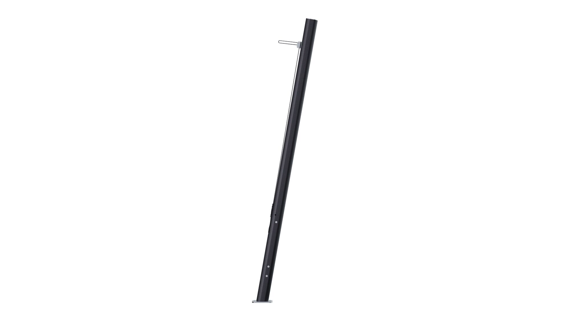 Aluminiummast 80° - 3m - externes Spannsystem - schwarz
