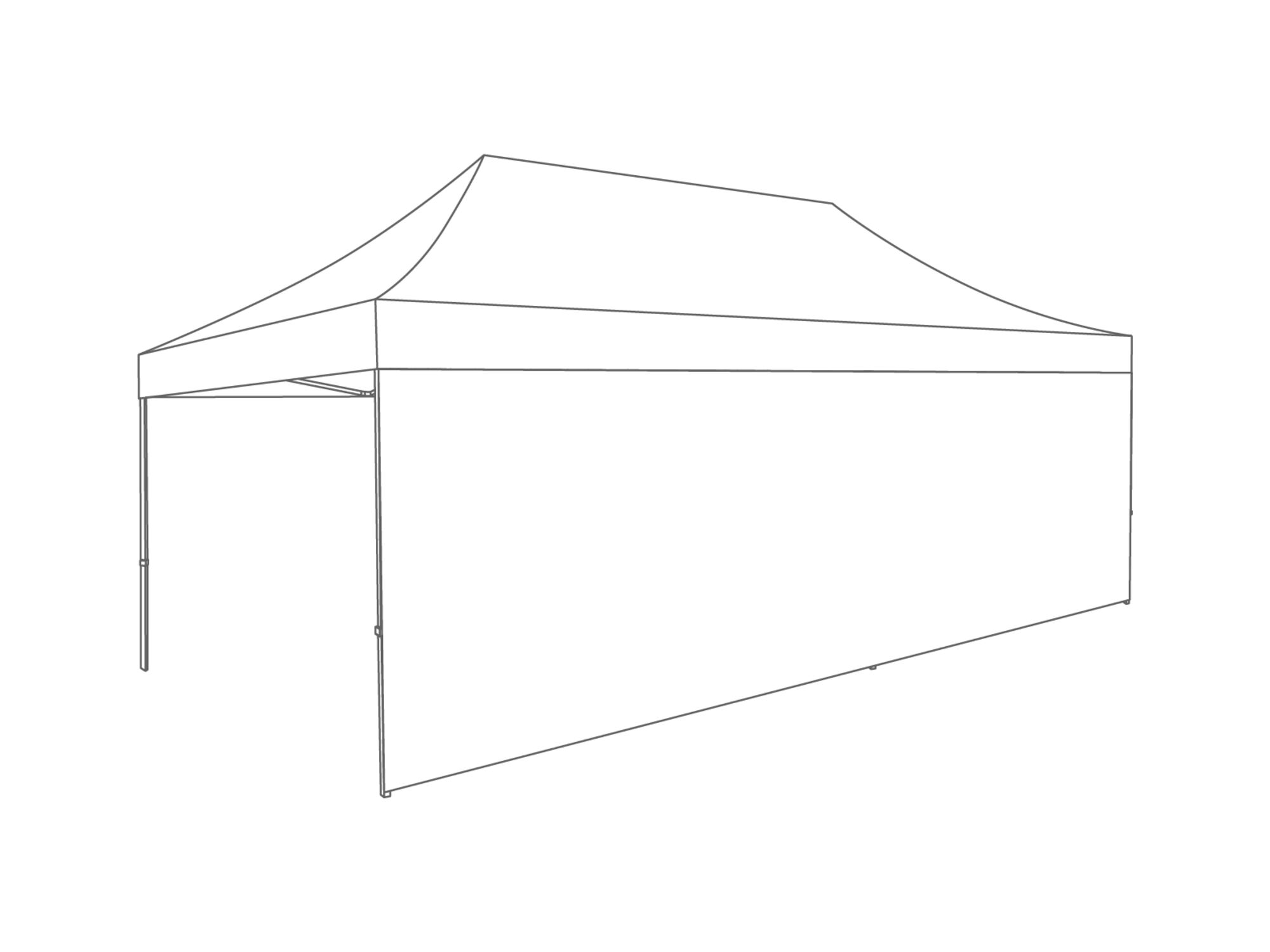 DON'T USE-Pared lateral cerrada - 6m - PVC blanco