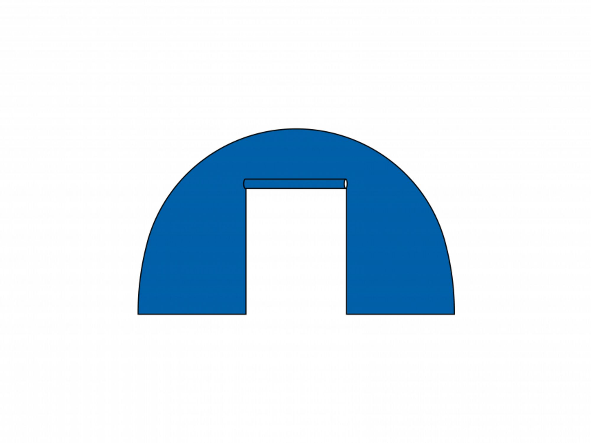 Inflatable tent Zodiac sidewall with roll up door (2 zippers) - 6m Blue (287C)