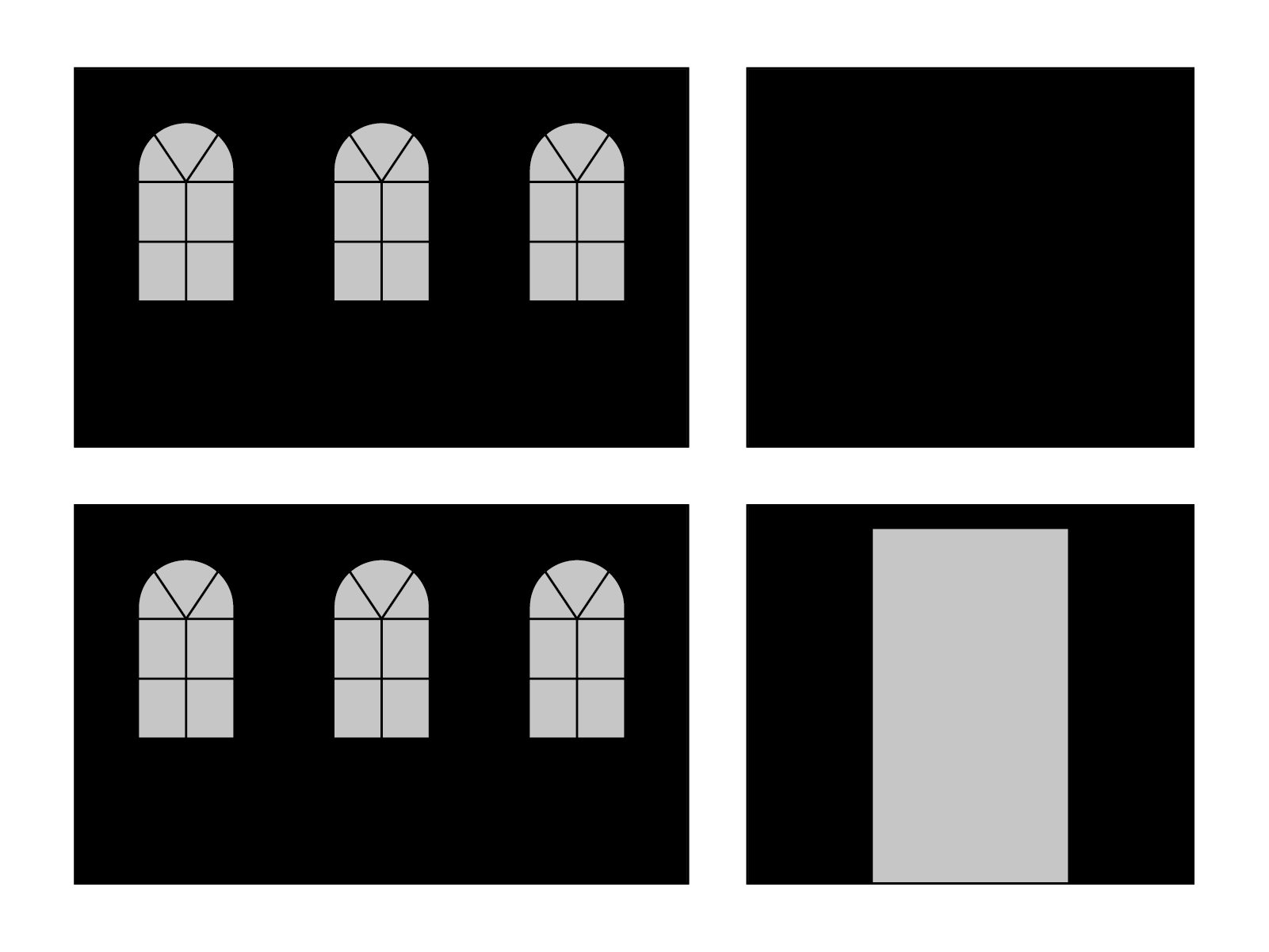 DON'T USE-Folding tent Sidewall set with carry bag - Arched windows - 3x4,5m - Polyester Black