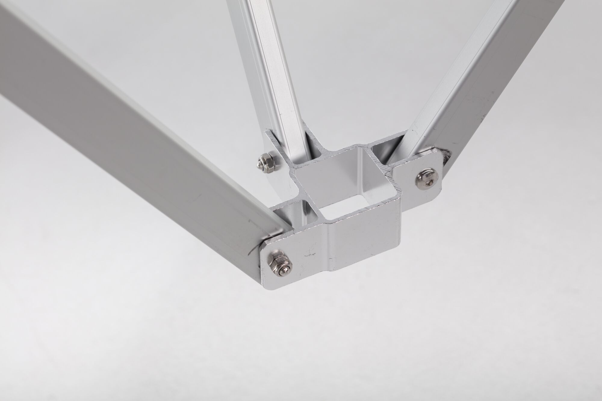 Tonnelle pliante AluForce avec bâche de toit - 5x5m - PVC light (mat) Blanc